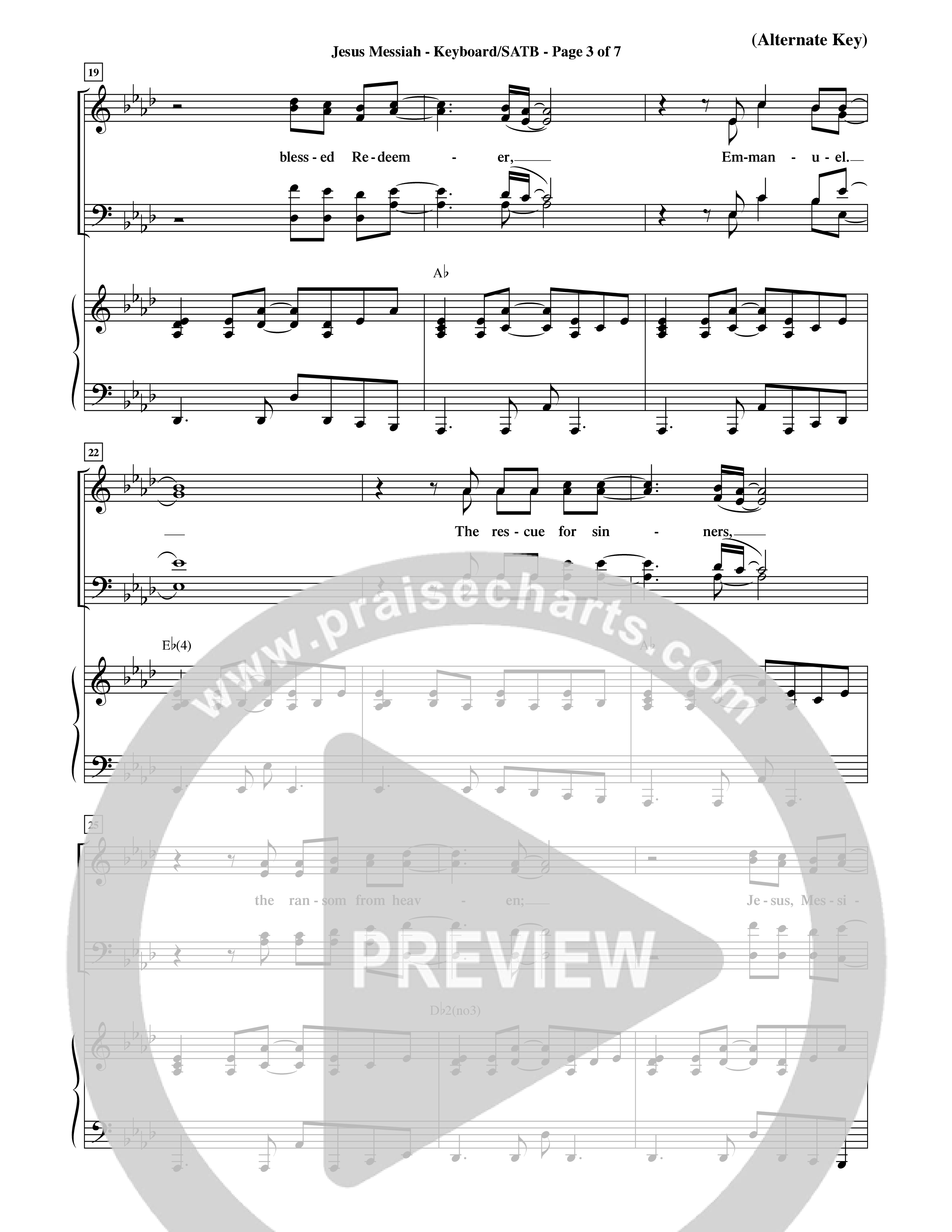 Jesus Messiah (Choral Anthem SATB) Keyboard/Vocal (SATB) (Word Music Choral / Orch. Ric Domenico)