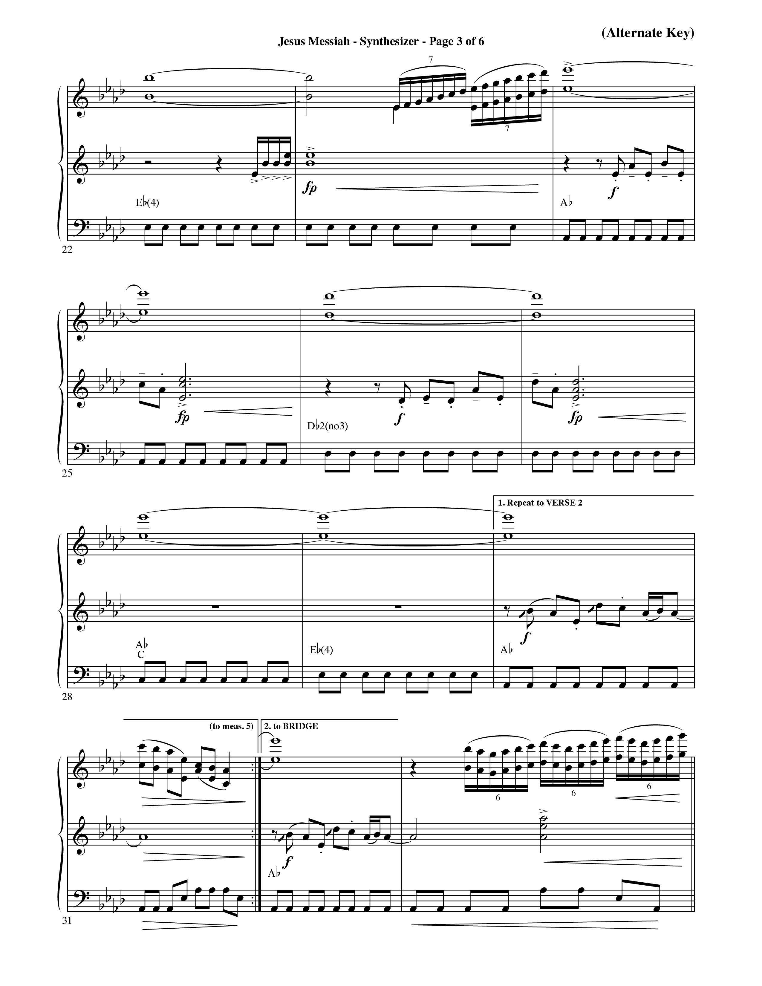 Jesus Messiah (Choral Anthem SATB) Synth (Word Music Choral / Orch. Ric Domenico)