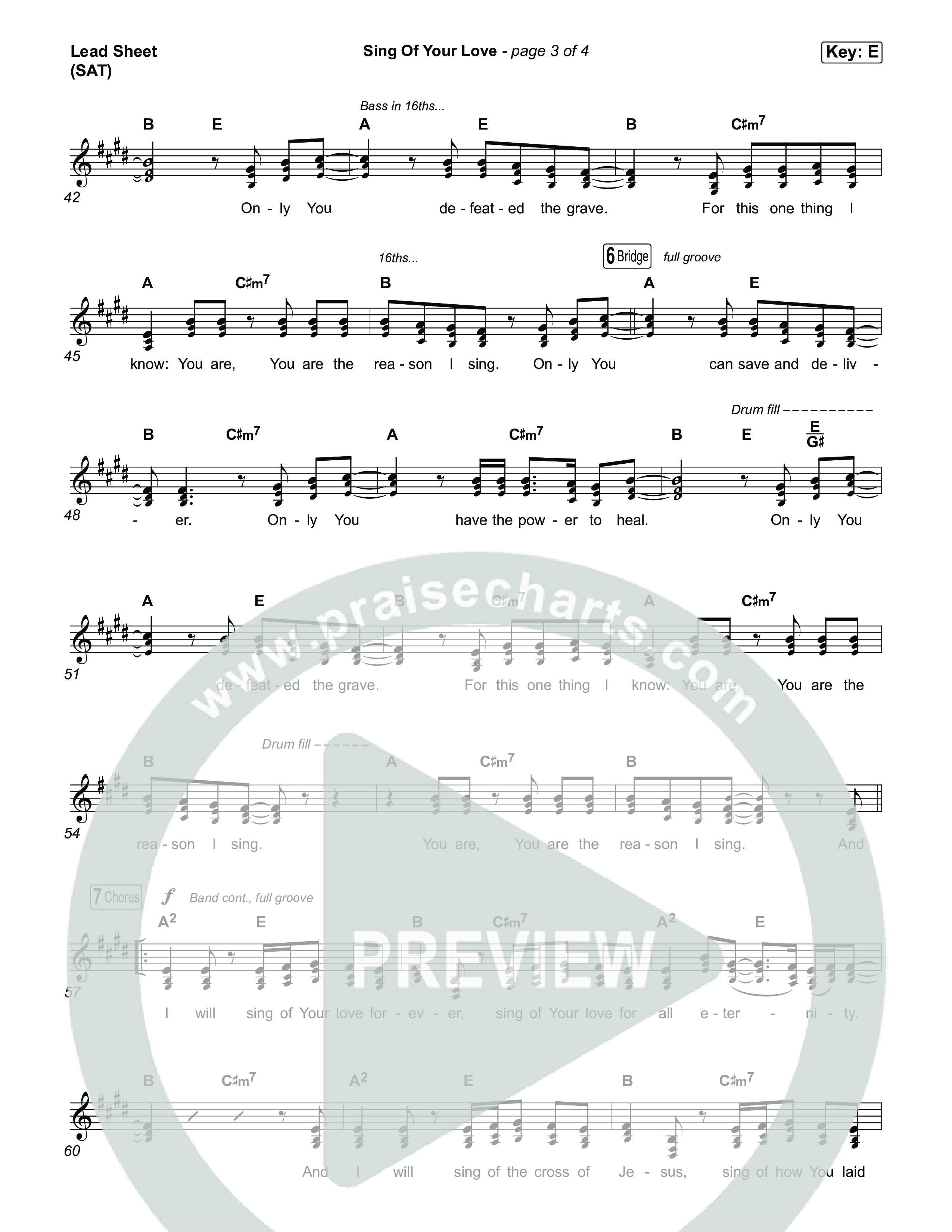 Sing Of Your Love Lead Sheet (SAT) (Garett & Kate)