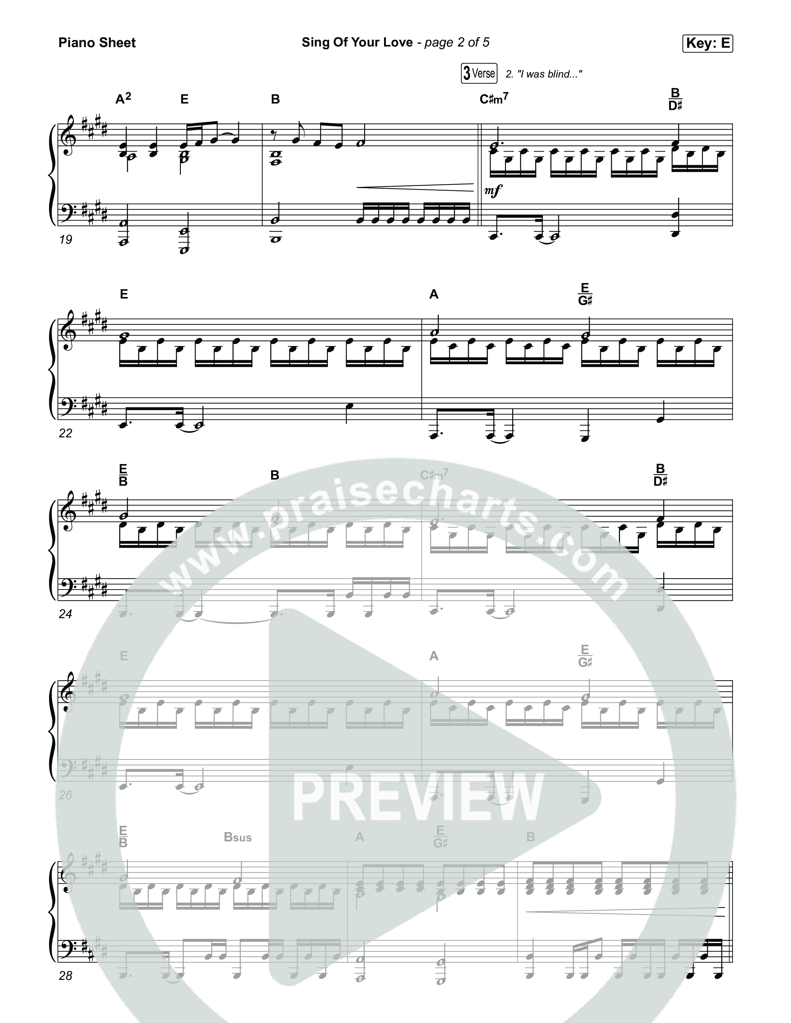 Sing Of Your Love Piano Sheet (Garett & Kate)