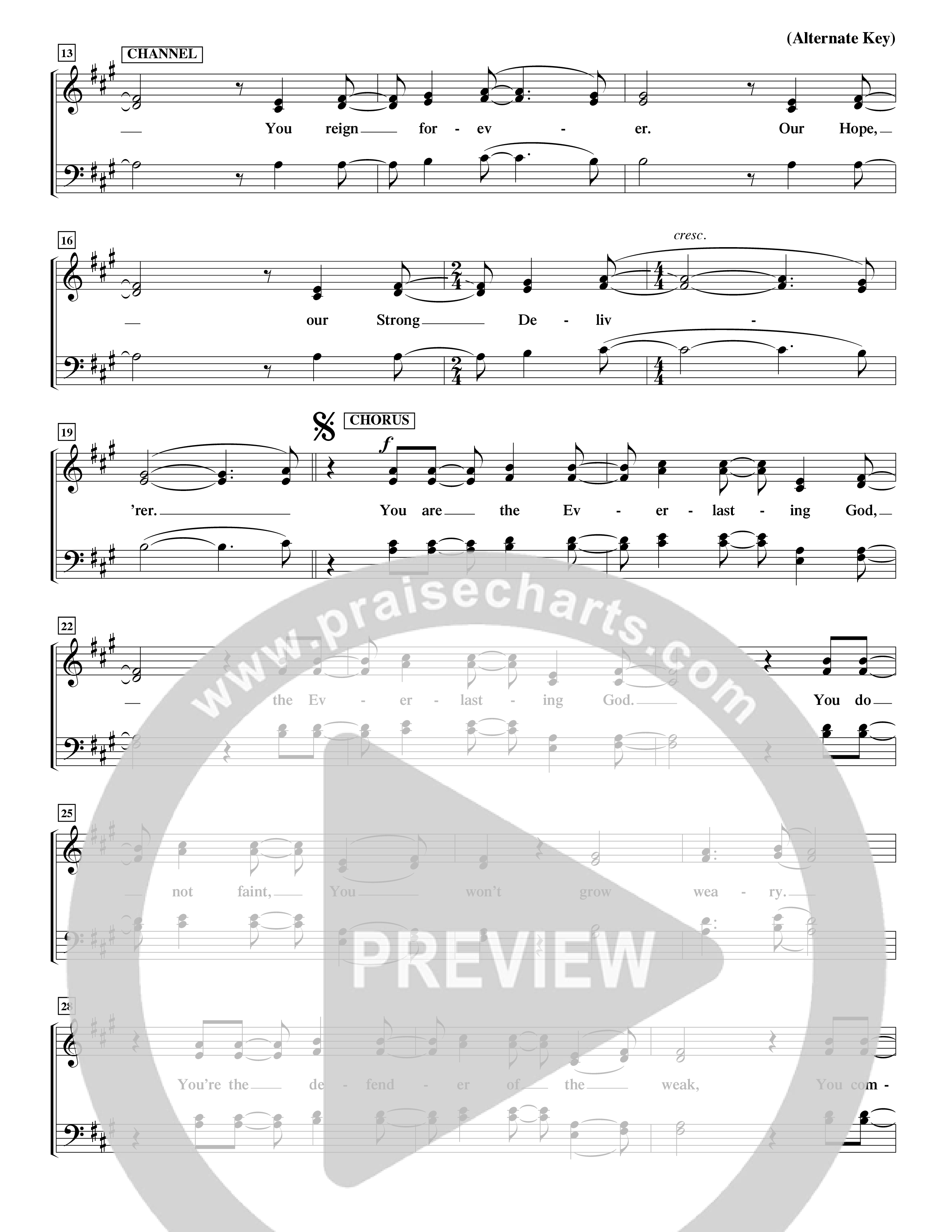 Everlasting God (Choral Anthem SATB) Choir Sheet (SATB) (Word Music Choral / Orch. Dave Williamson)