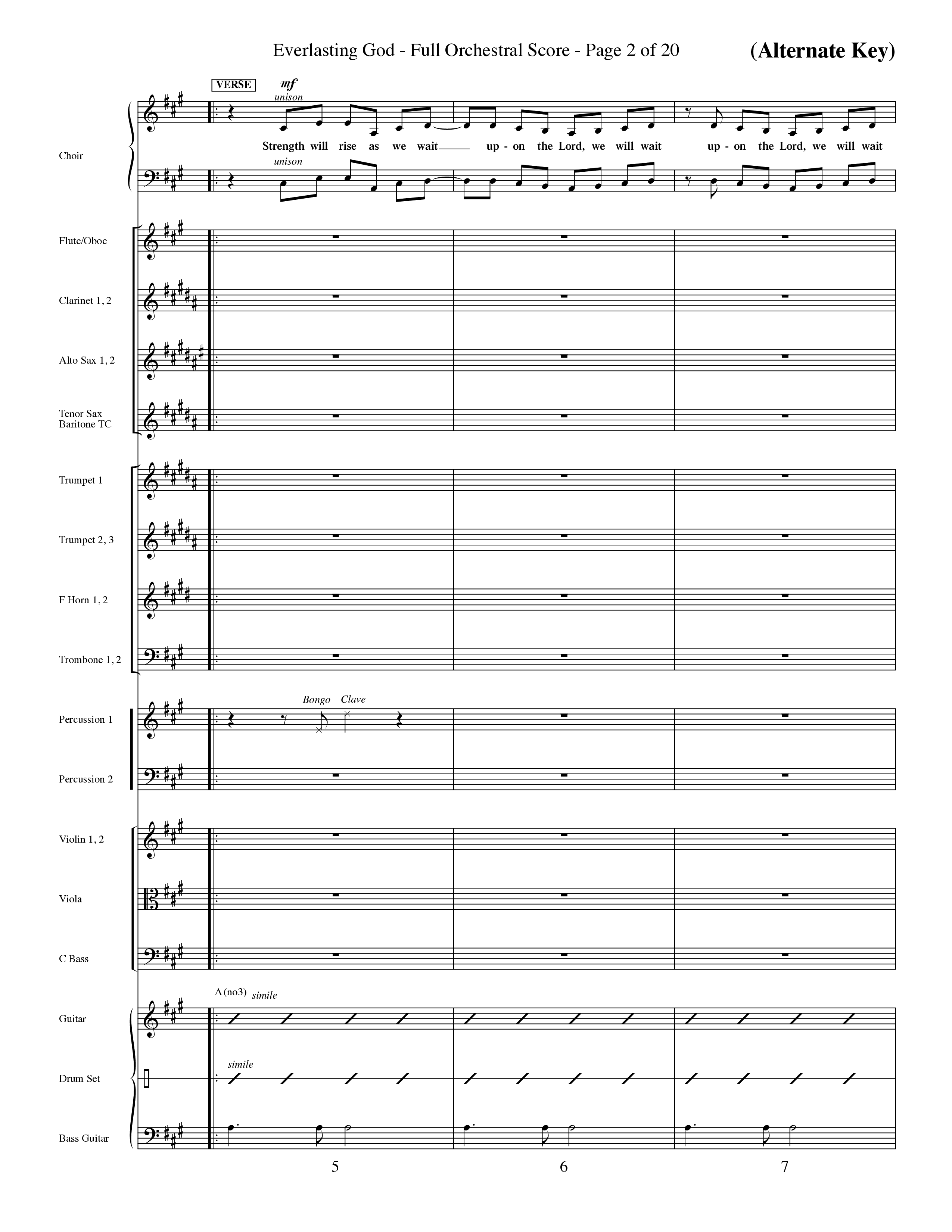 Everlasting God (Choral Anthem SATB) Conductor's Score (Word Music Choral / Orch. Dave Williamson)