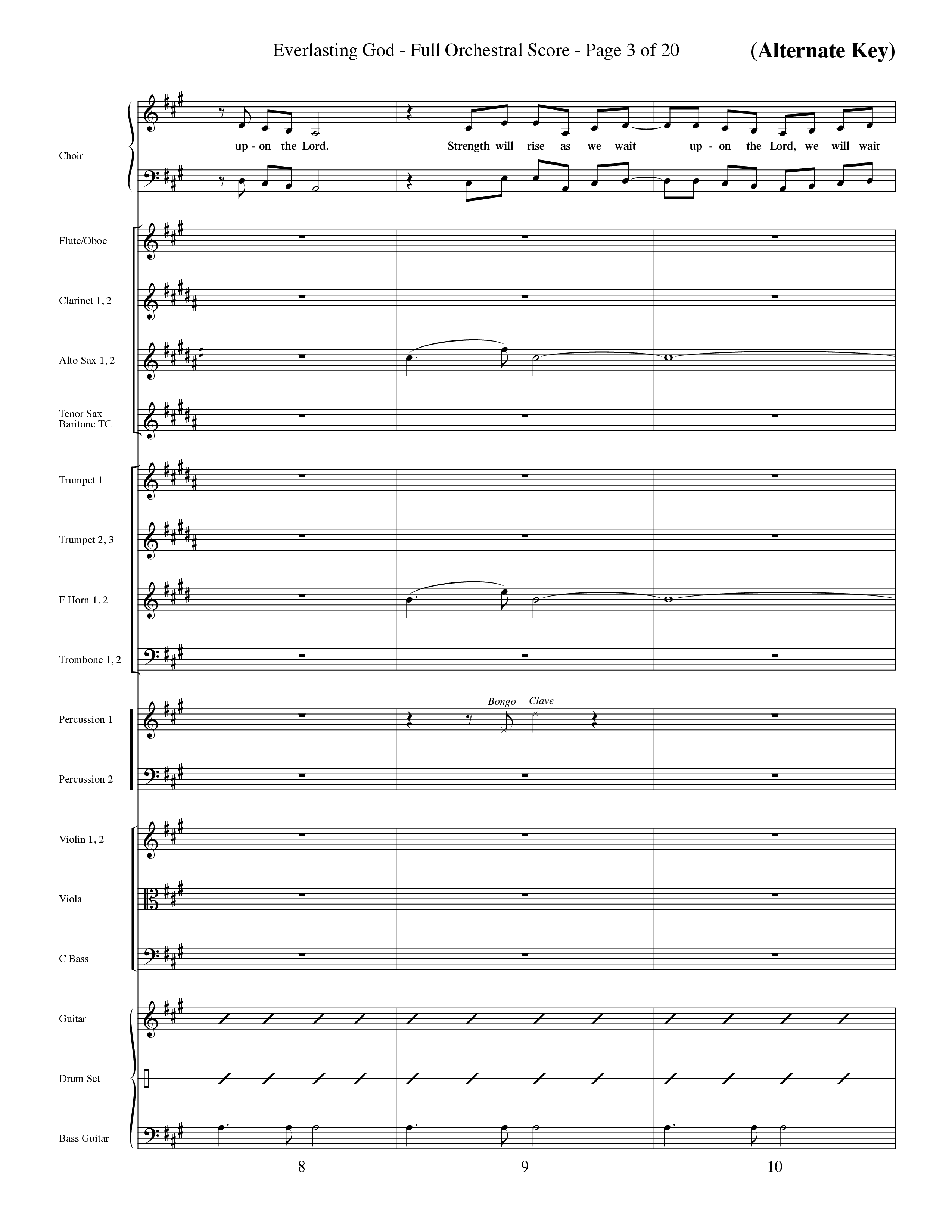 Everlasting God (Choral Anthem SATB) Conductor's Score (Word Music Choral / Orch. Dave Williamson)