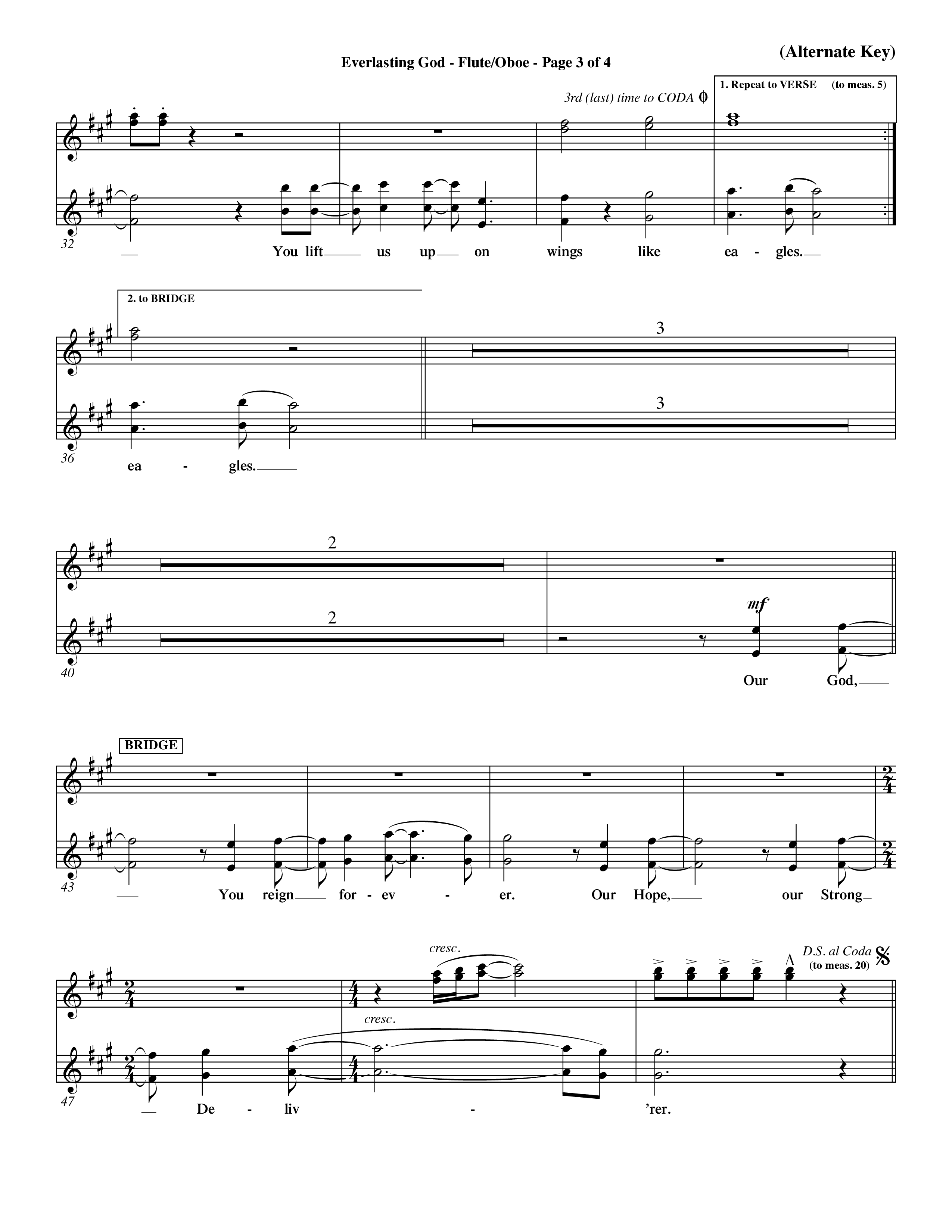 Everlasting God (Choral Anthem SATB) Flute/Oboe (Word Music Choral / Orch. Dave Williamson)