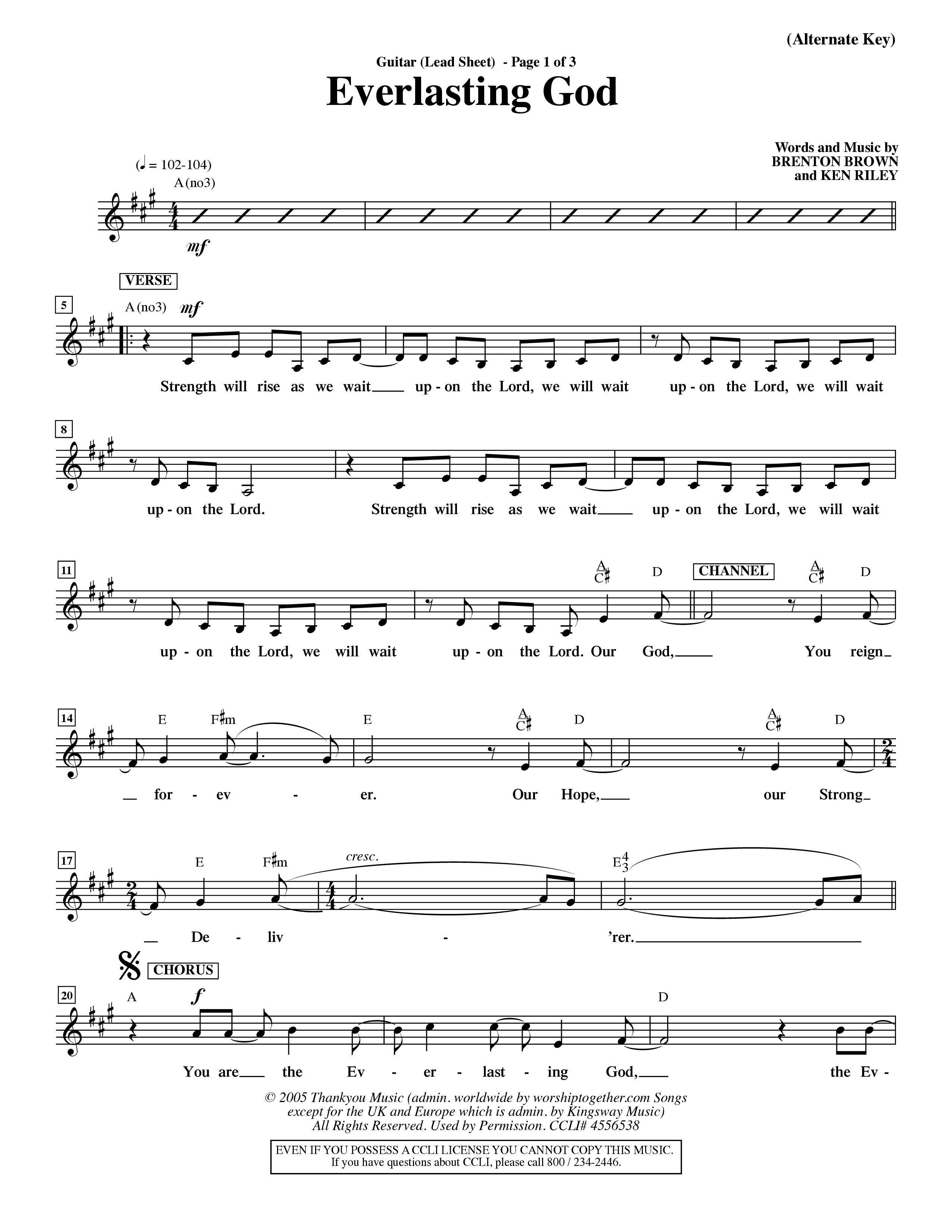 Everlasting God (Choral Anthem SATB) Rhythm Pack (Word Music Choral / Orch. Dave Williamson)