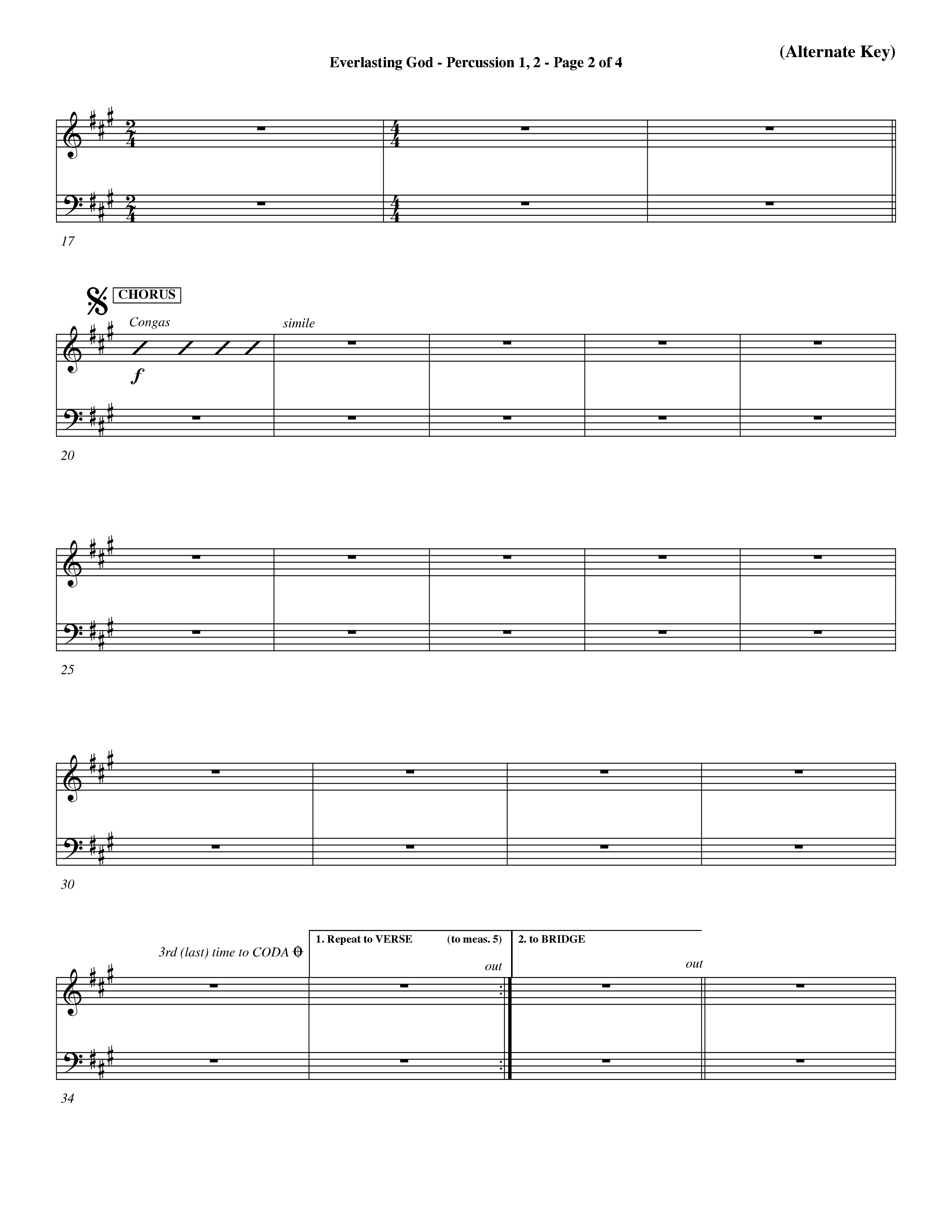 Everlasting God (Choral Anthem SATB) Percussion 1/2 (Word Music Choral / Orch. Dave Williamson)