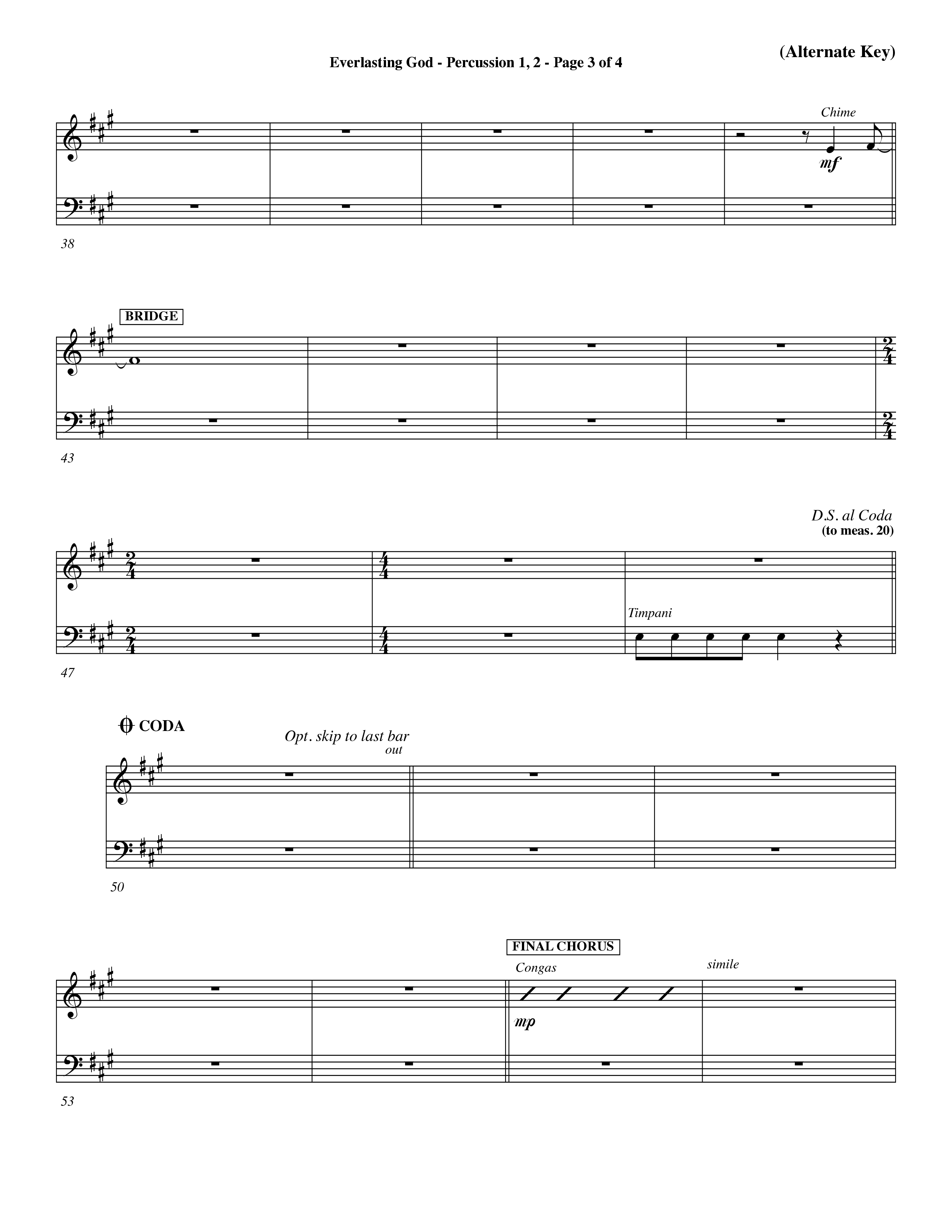 Everlasting God (Choral Anthem SATB) Percussion 1/2 (Word Music Choral / Orch. Dave Williamson)