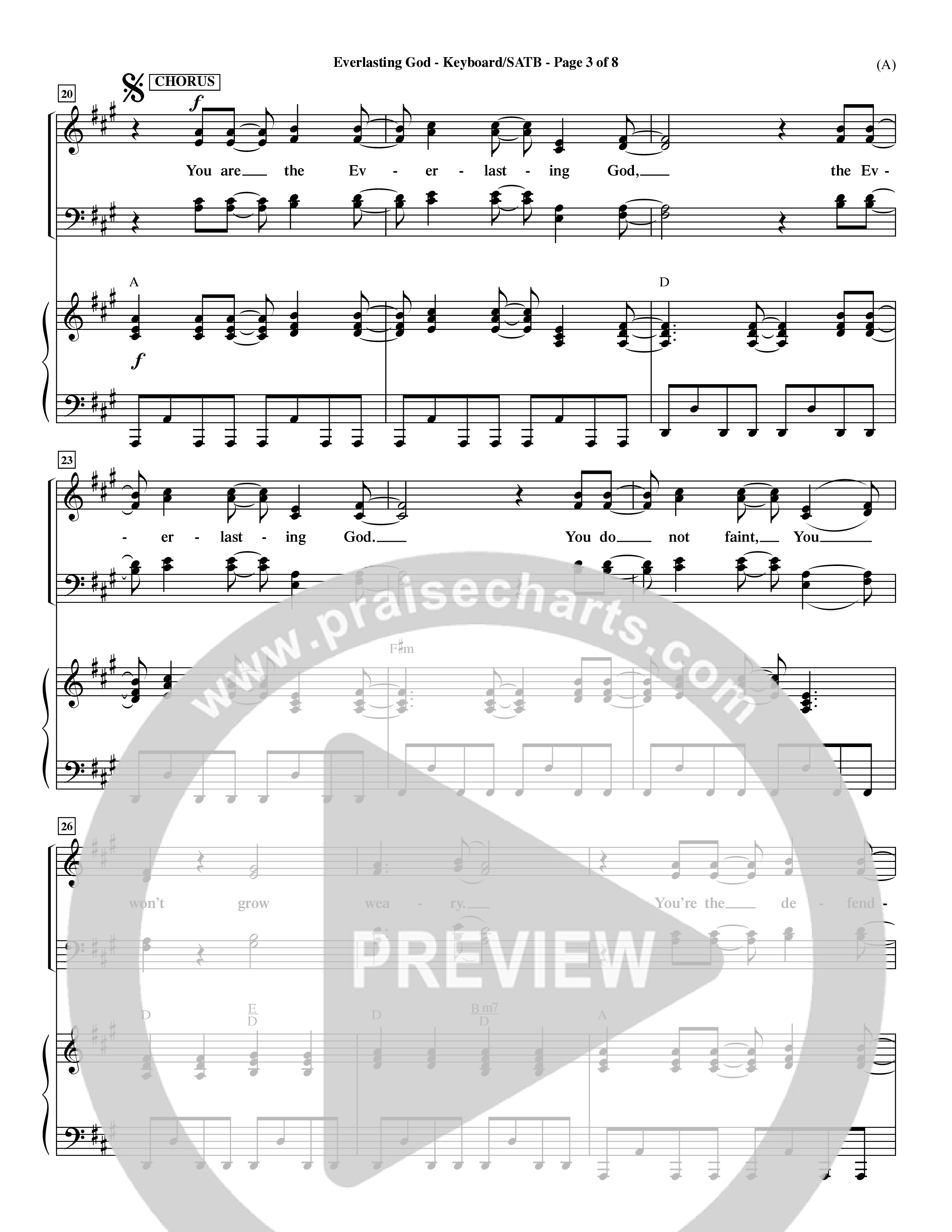Everlasting God (Choral Anthem SATB) Keyboard/Vocal (SATB) (Word Music Choral / Orch. Dave Williamson)