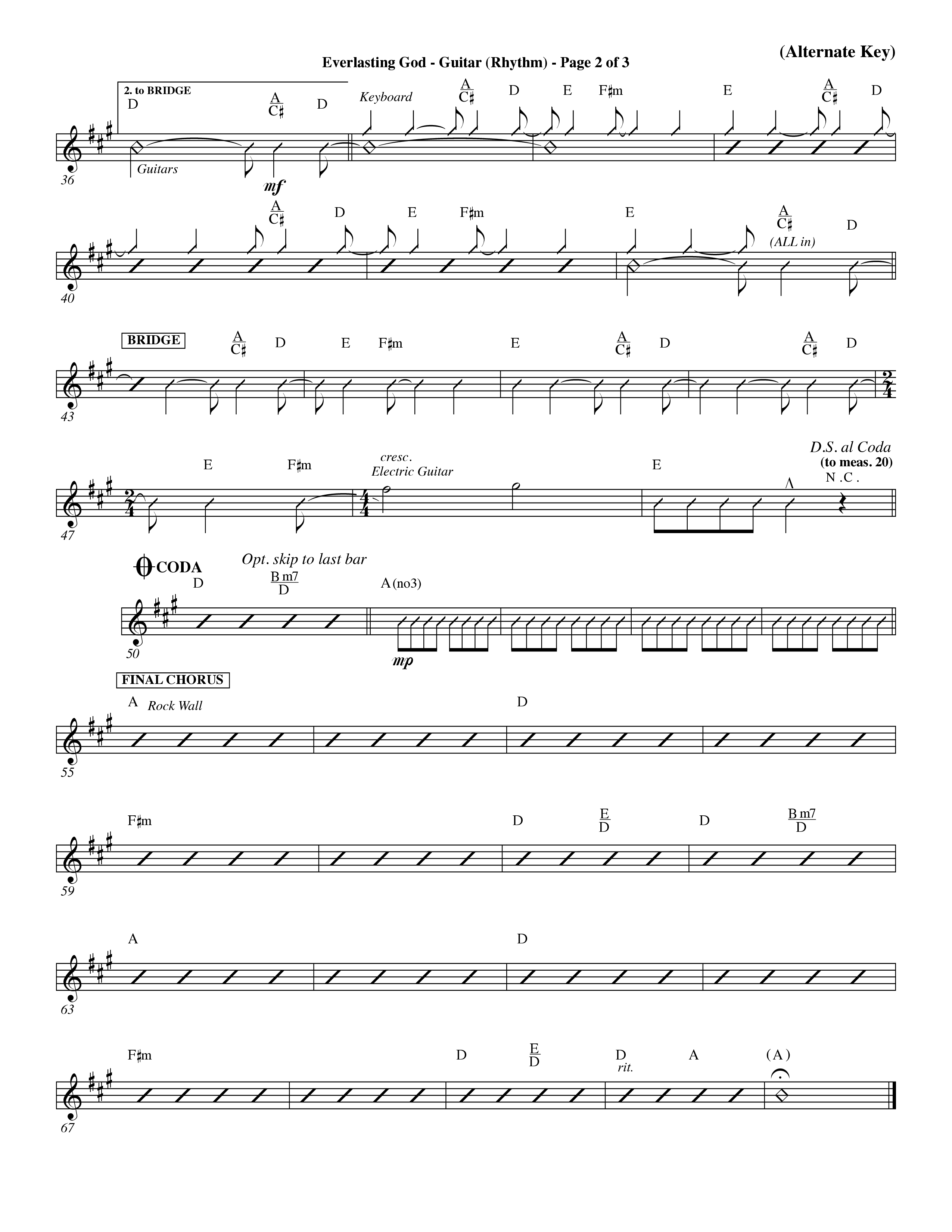 Everlasting God (Choral Anthem SATB) Rhythm Chart (Word Music Choral / Orch. Dave Williamson)
