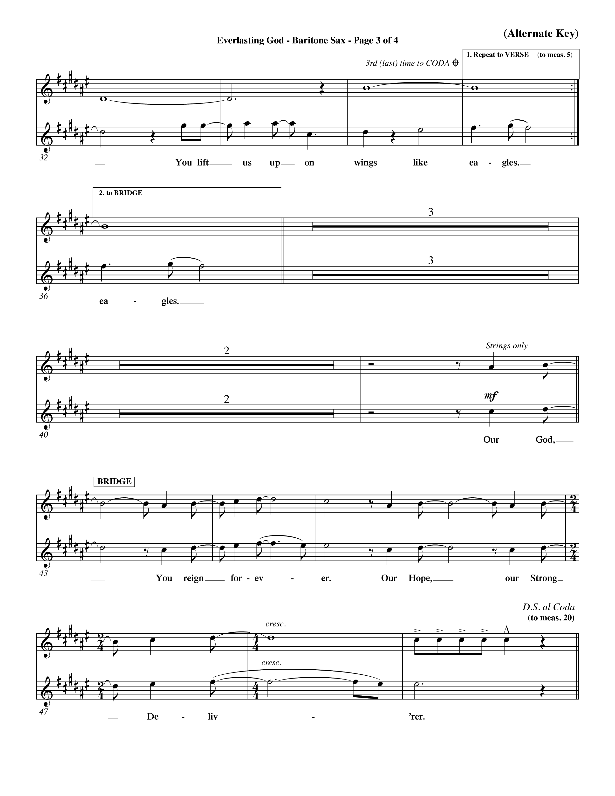 Everlasting God (Choral Anthem SATB) Saxophone (Word Music Choral / Orch. Dave Williamson)