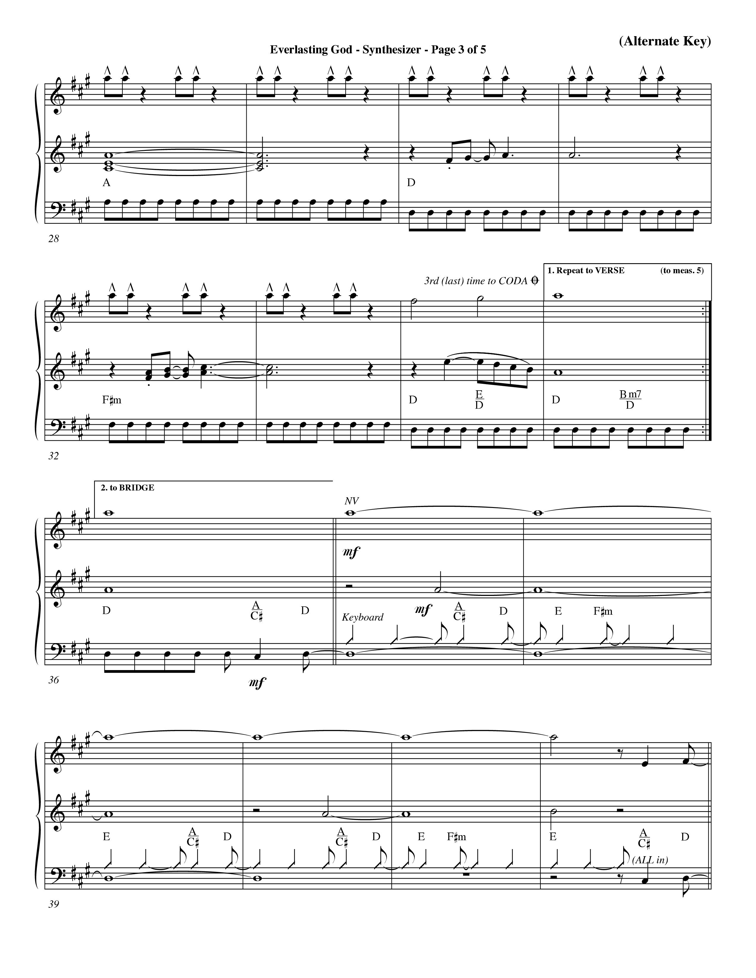 Everlasting God (Choral Anthem SATB) Synth (Word Music Choral / Orch. Dave Williamson)