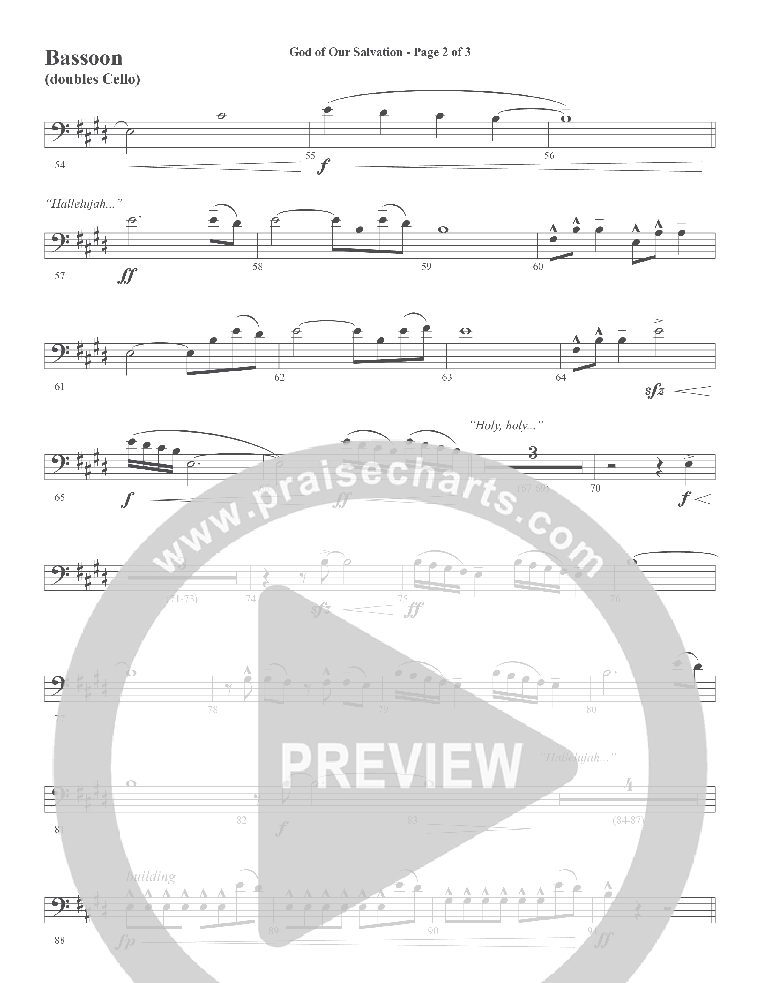 God Of Our Salvation (Choral Anthem SATB) Bassoon (Word Music Choral / Arr. Cliff Duren)