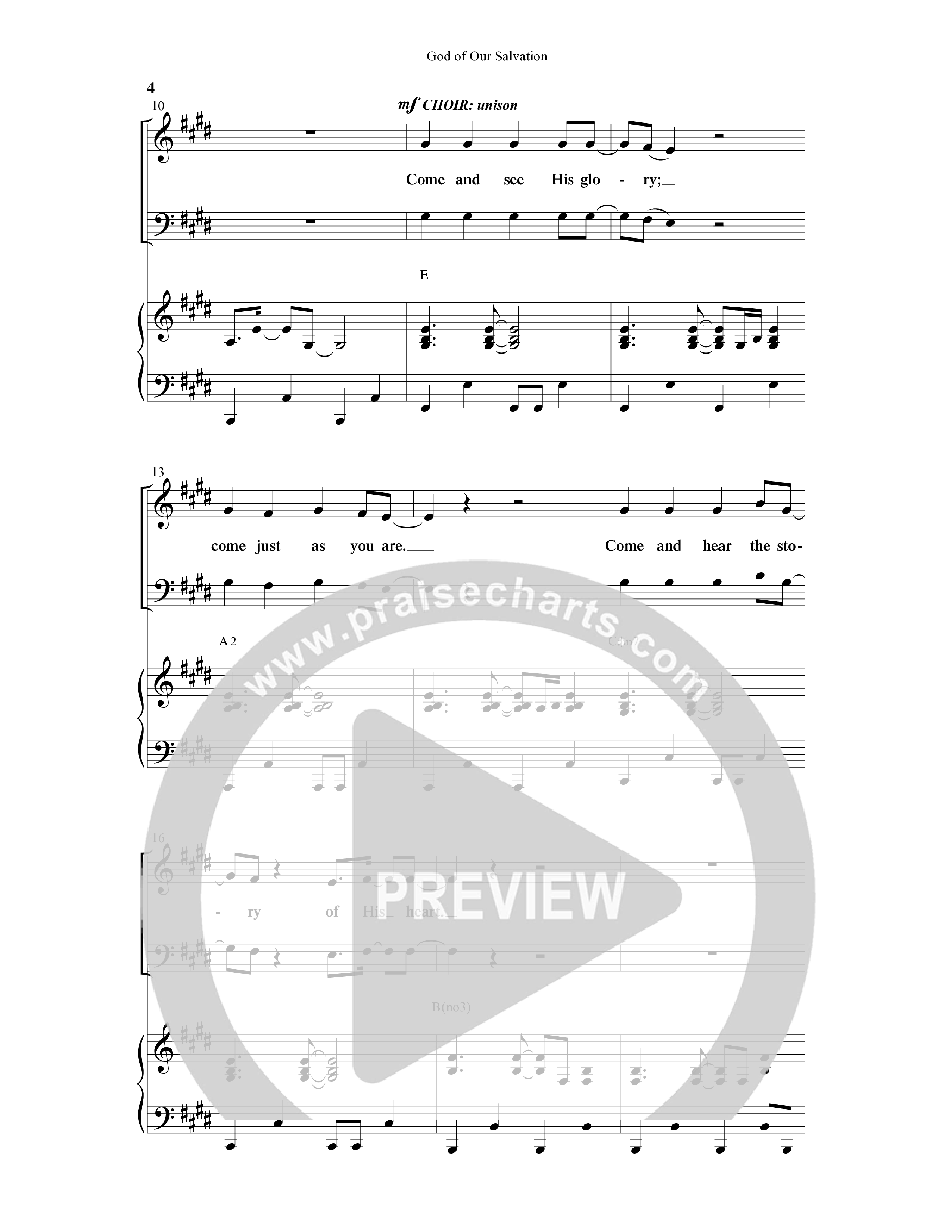 God Of Our Salvation (Choral Anthem SATB) Anthem (SATB/Piano) (Word Music Choral / Arr. Cliff Duren)