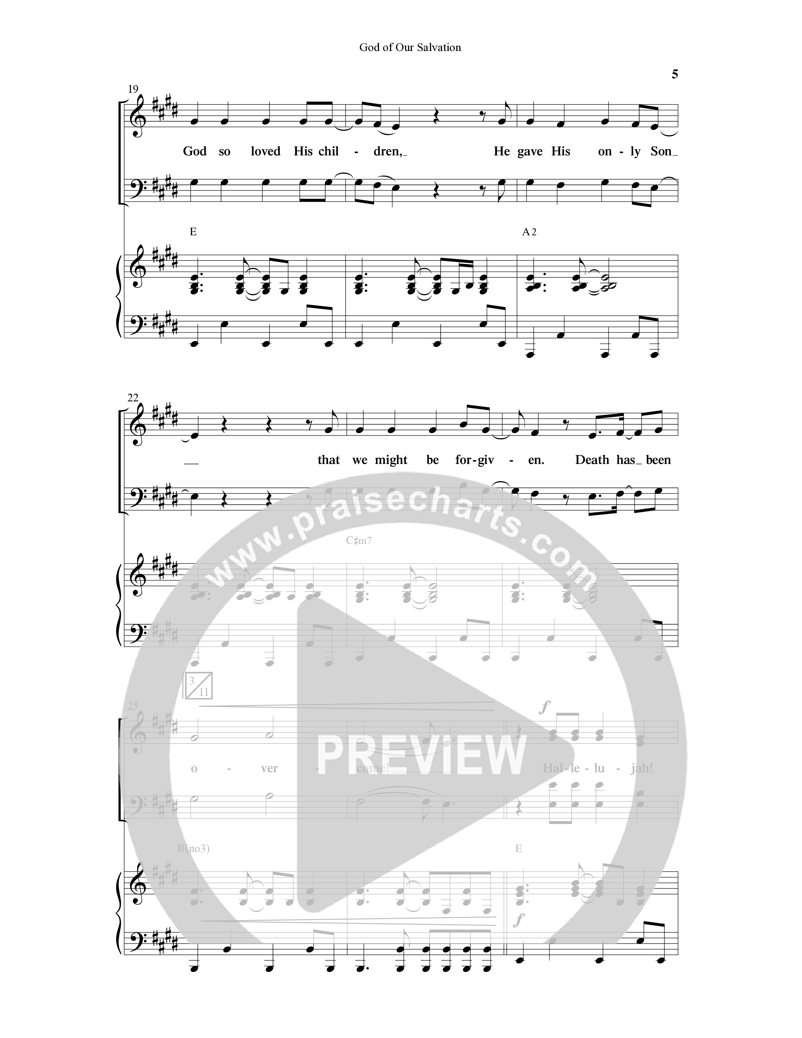 God Of Our Salvation (Choral Anthem SATB) Anthem (SATB/Piano) (Word Music Choral / Arr. Cliff Duren)