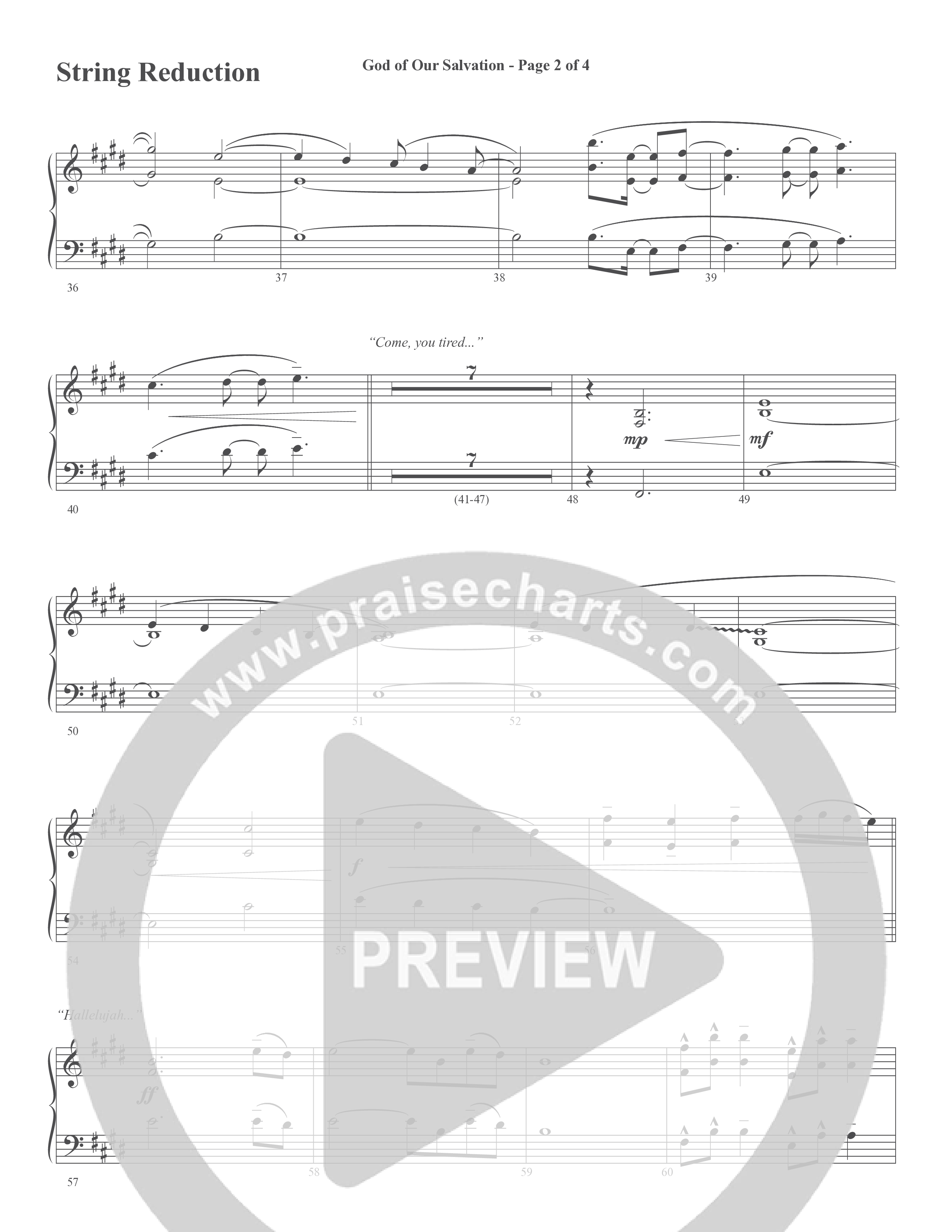 God Of Our Salvation (Choral Anthem SATB) String Reduction (Word Music Choral / Arr. Cliff Duren)