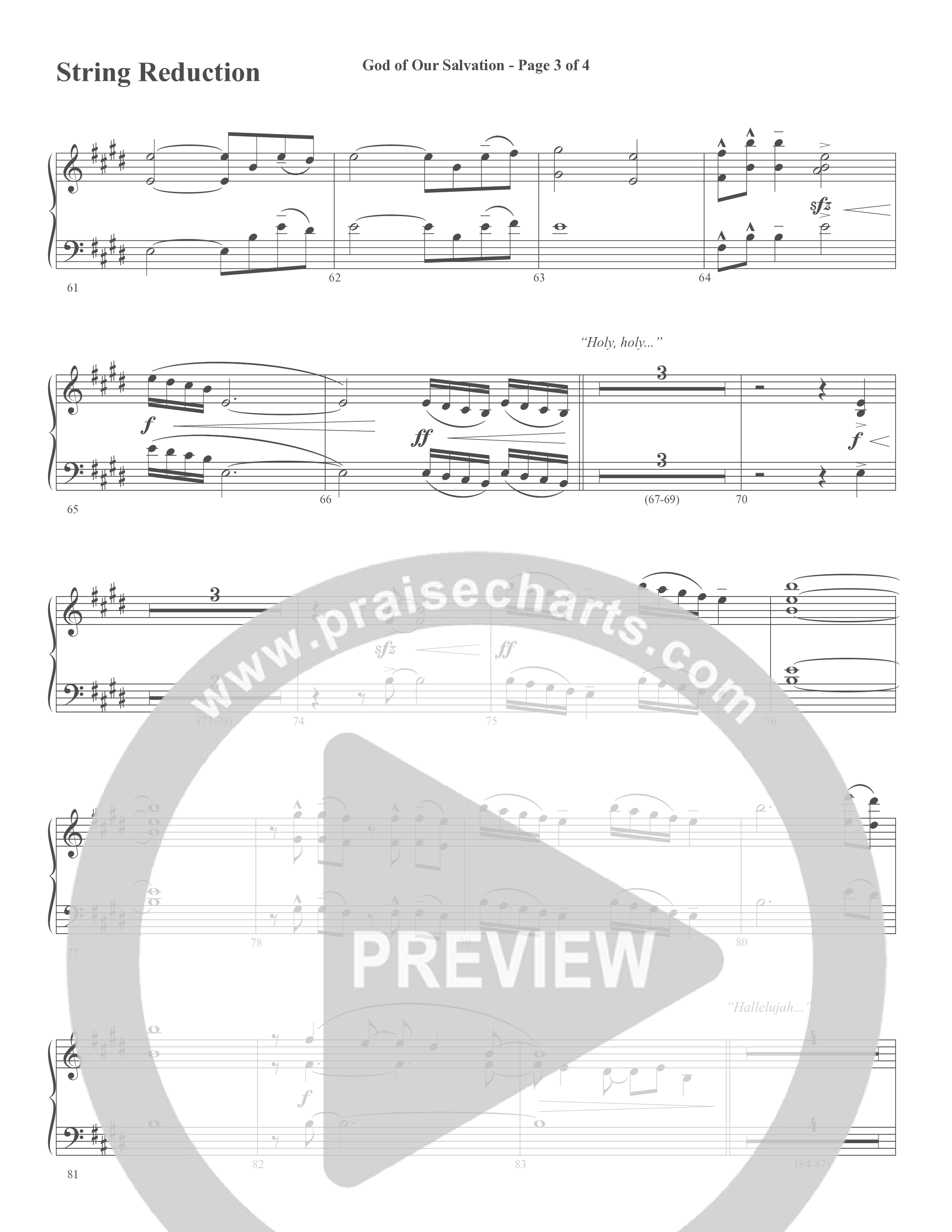 God Of Our Salvation (Choral Anthem SATB) String Reduction (Word Music Choral / Arr. Cliff Duren)