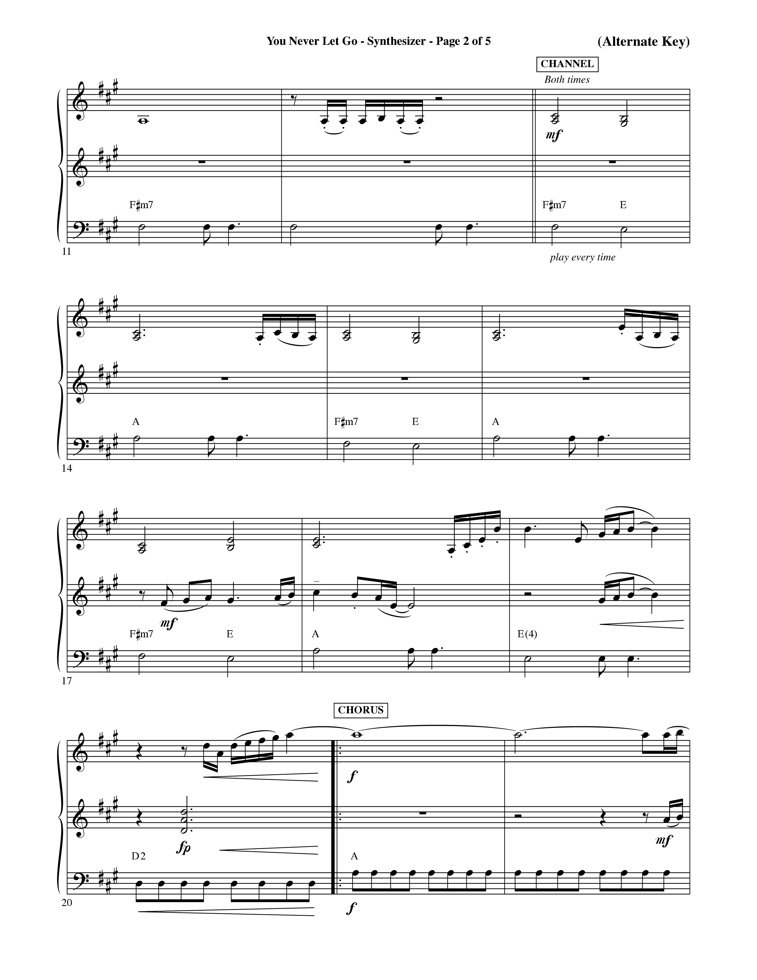 You Never Let Go (Choral Anthem SATB) Synth (Orch. Dave Williamson / Orch. David Shipps)