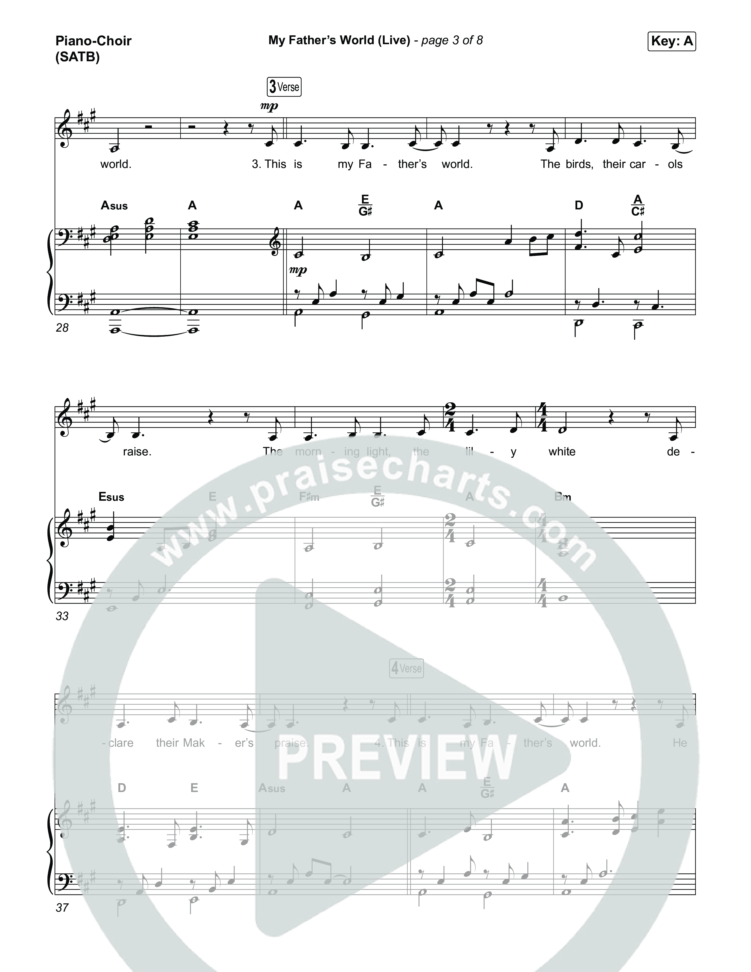 My Father's World (Live) Piano/Vocal Pack (Chris Tomlin / Jamie MacDonald)
