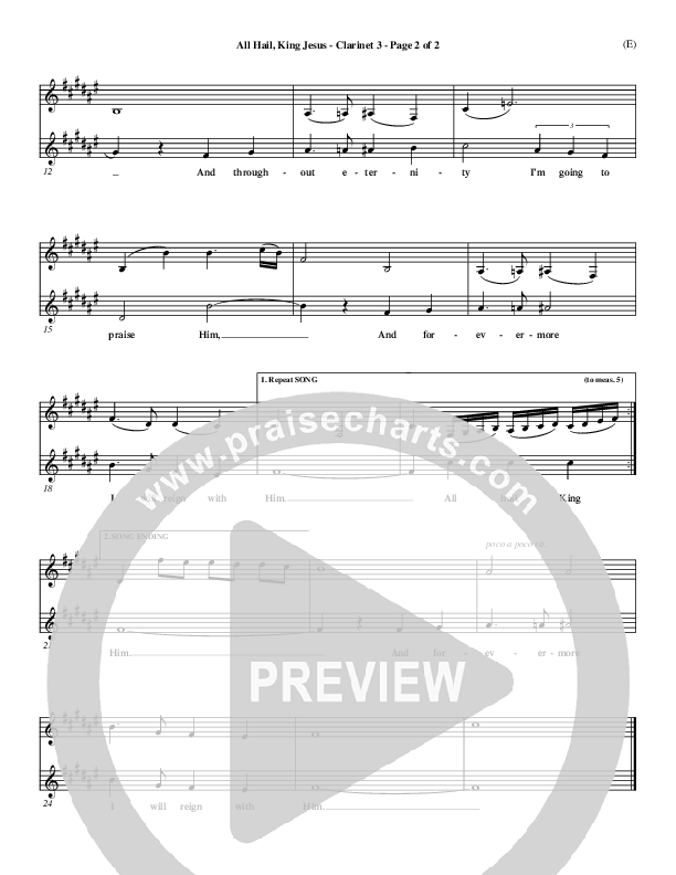 All Hail King Jesus Clarinet 3 (Dave Moody)