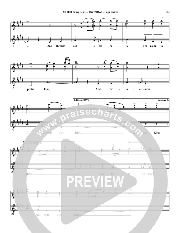 All Hail King Jesus Flute/Oboe (Dave Moody)