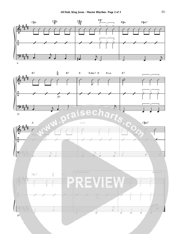 All Hail King Jesus Rhythm Chart (Dave Moody)