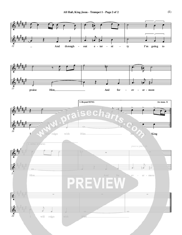 All Hail King Jesus Trumpet 1 (Dave Moody)