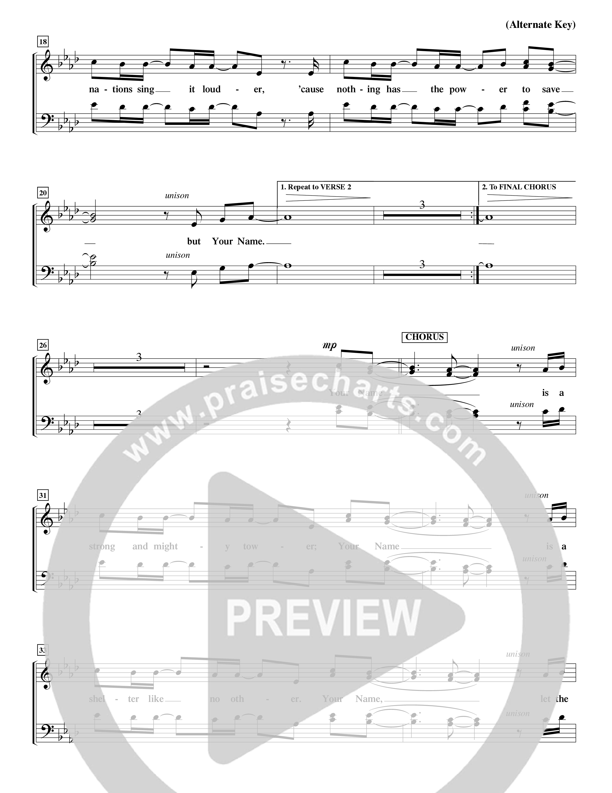 Your Name (Choral Anthem SATB) Choir Sheet (SATB) (Word Music Choral / Orch. Dave Williamson)