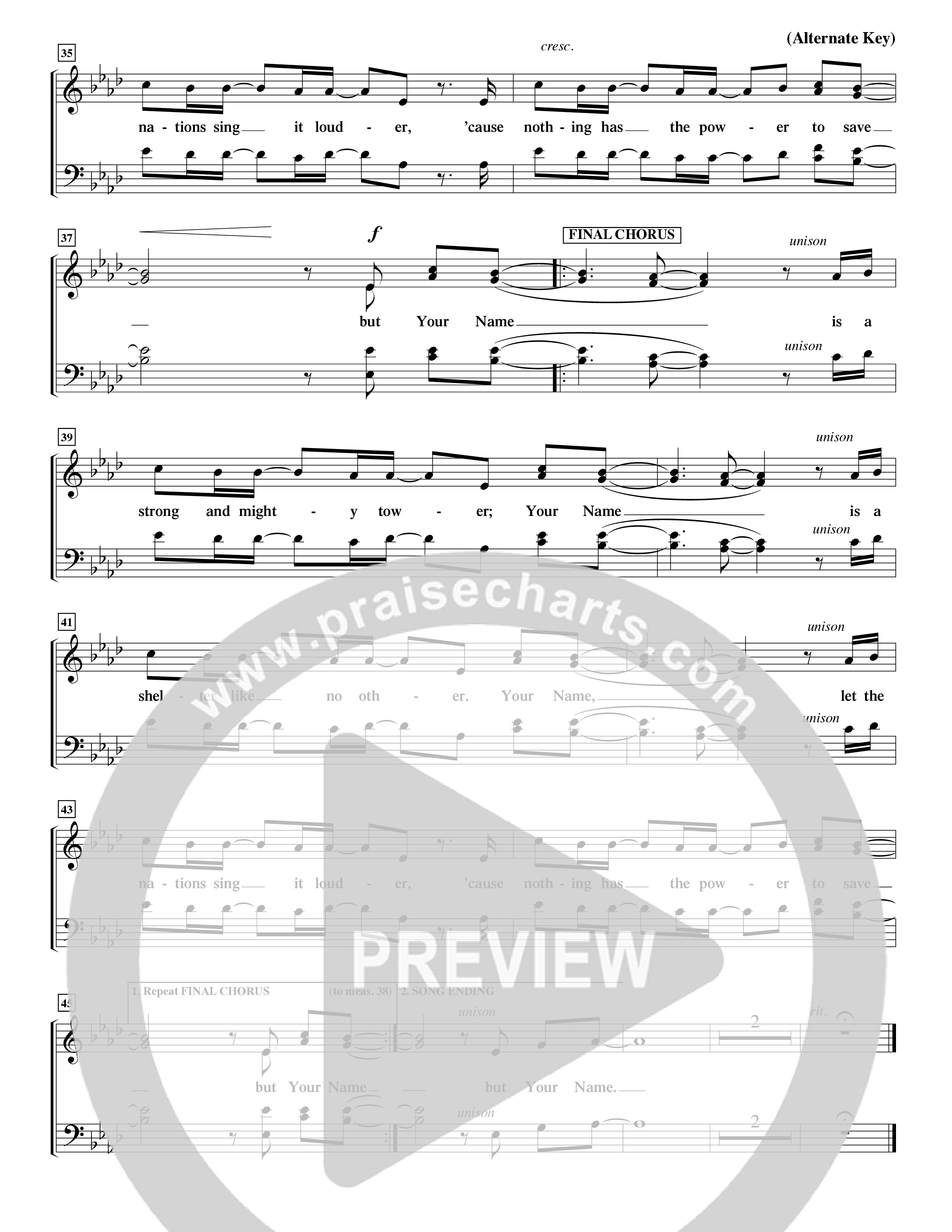 Your Name (Choral Anthem SATB) Choir Sheet (SATB) (Word Music Choral / Orch. Dave Williamson)