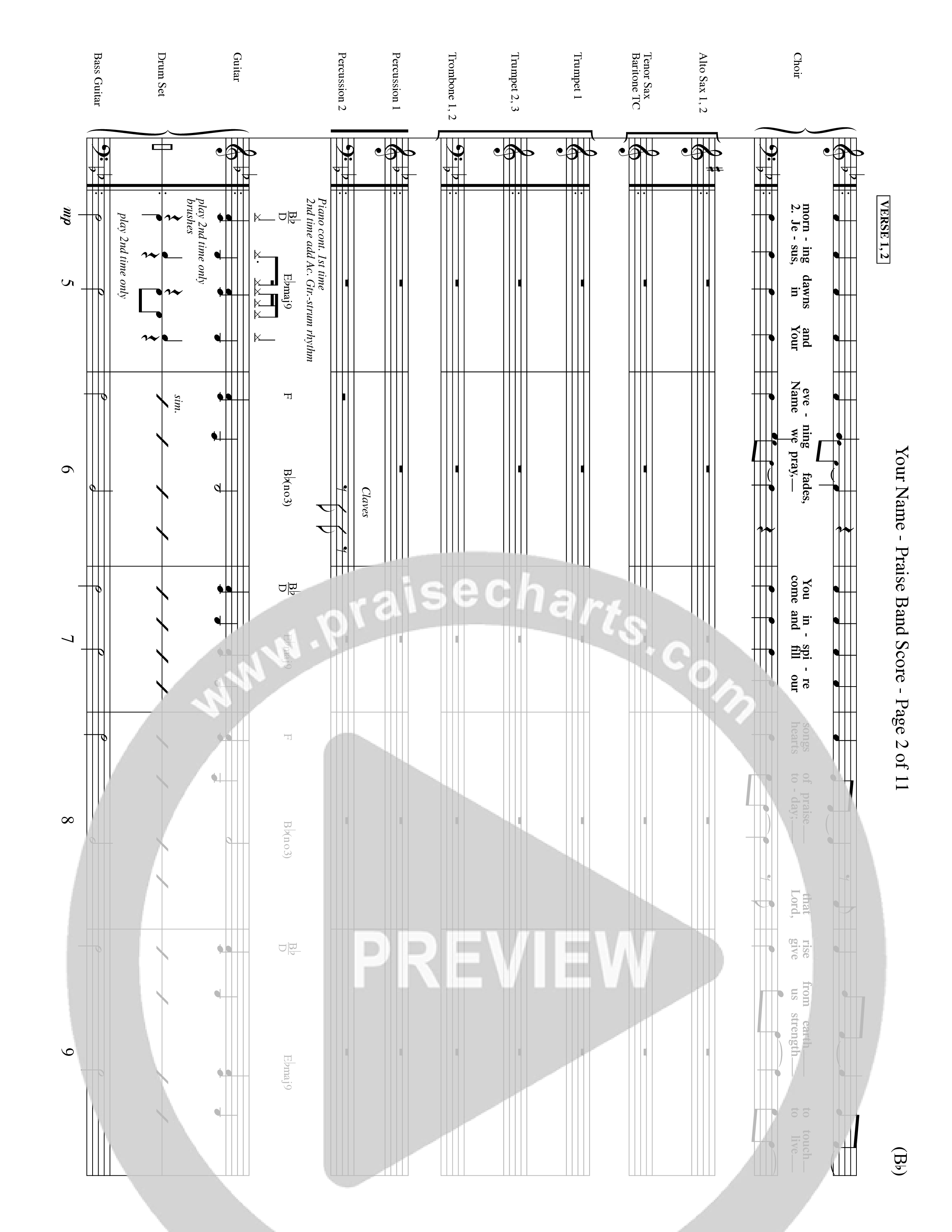 Your Name (Choral Anthem SATB) Conductor's Score (Word Music Choral / Orch. Dave Williamson)