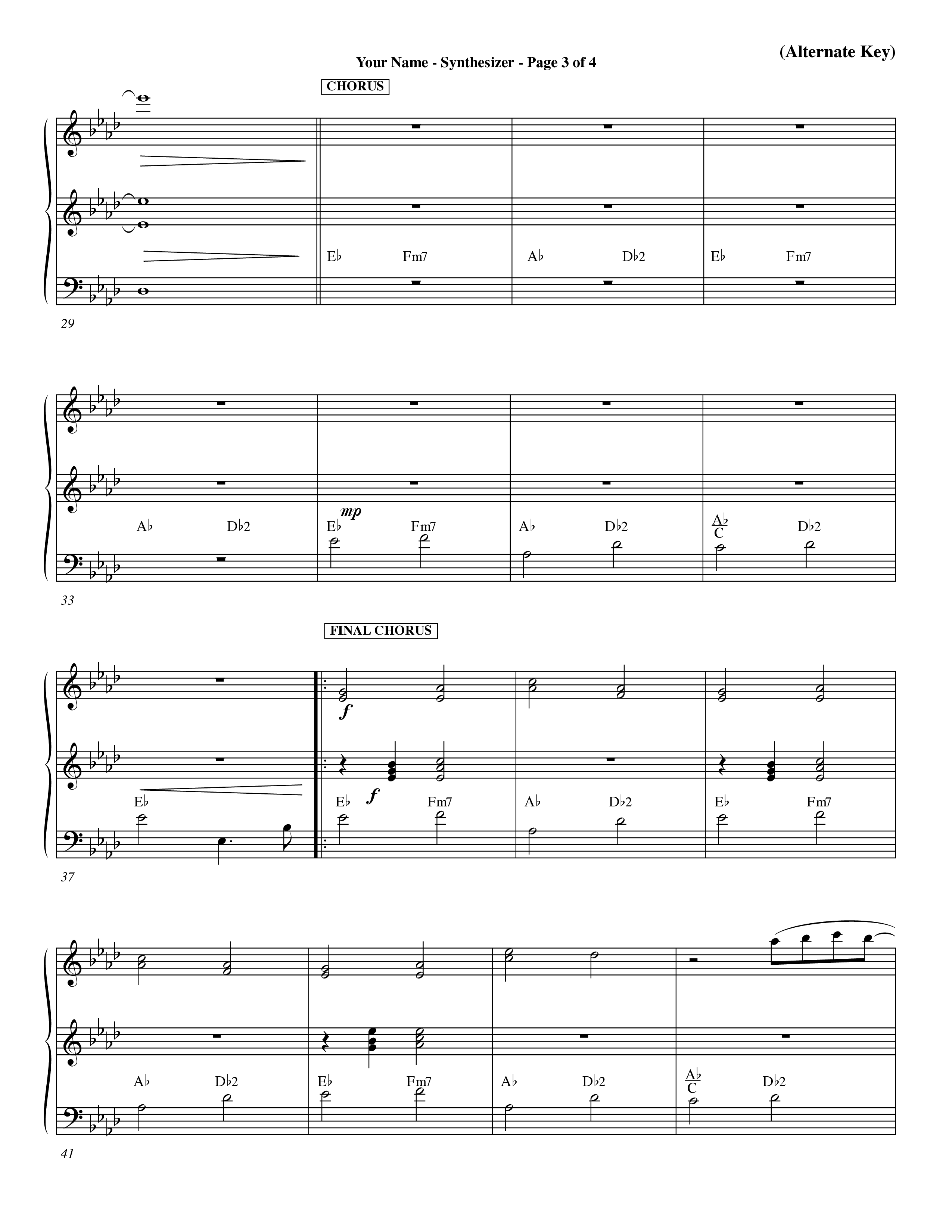 Your Name (Choral Anthem SATB) Synth (Word Music Choral / Orch. Dave Williamson)