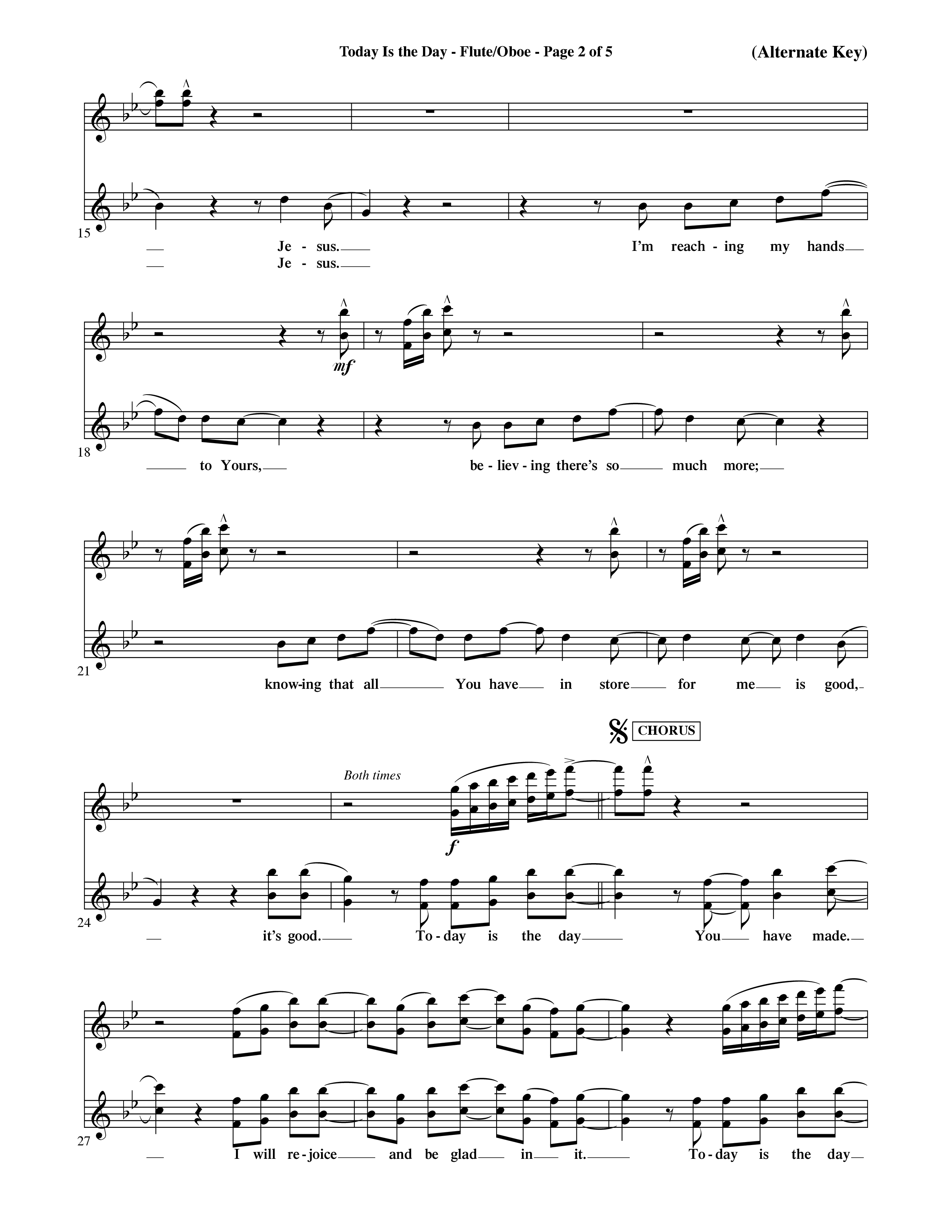 Today Is The Day (Choral Anthem SATB) Flute/Oboe (Word Music Choral / Orch. Ric Domenico)