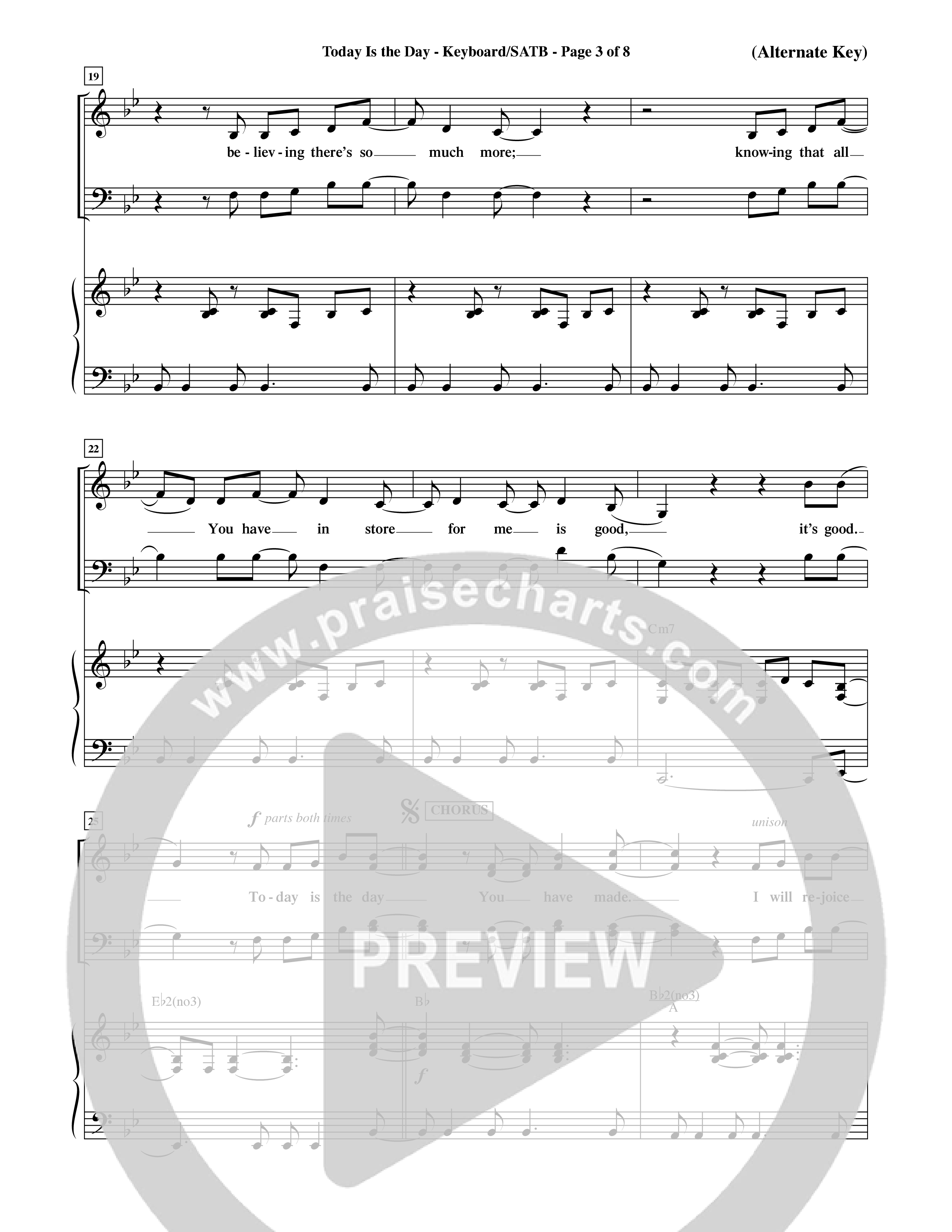 Today Is The Day (Choral Anthem SATB) Keyboard/Vocal (SATB) (Word Music Choral / Orch. Ric Domenico)