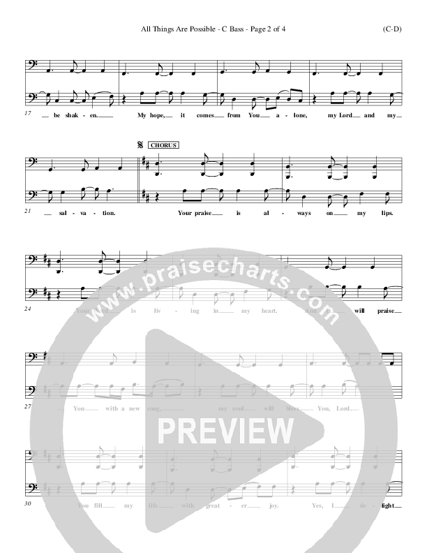 All Things Are Possible Contrabass (Darlene Zschech)