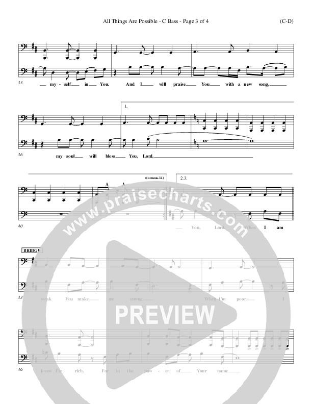 All Things Are Possible Contrabass (Darlene Zschech)