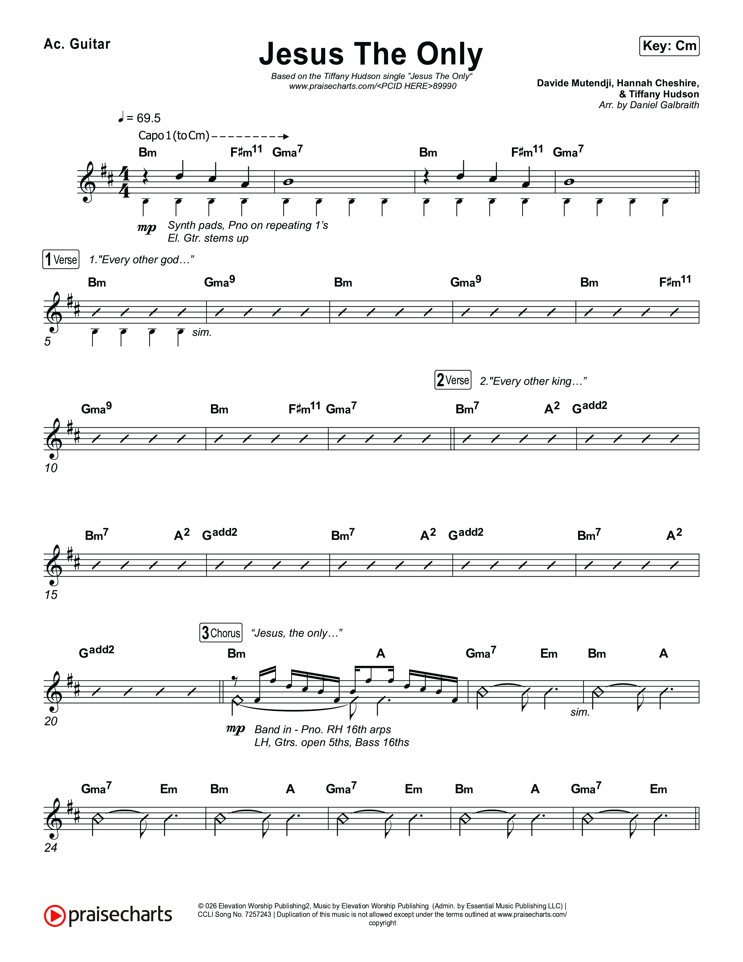 Jesus The Only Acoustic Guitar (Tiffany Hudson / Davide Mutendji)