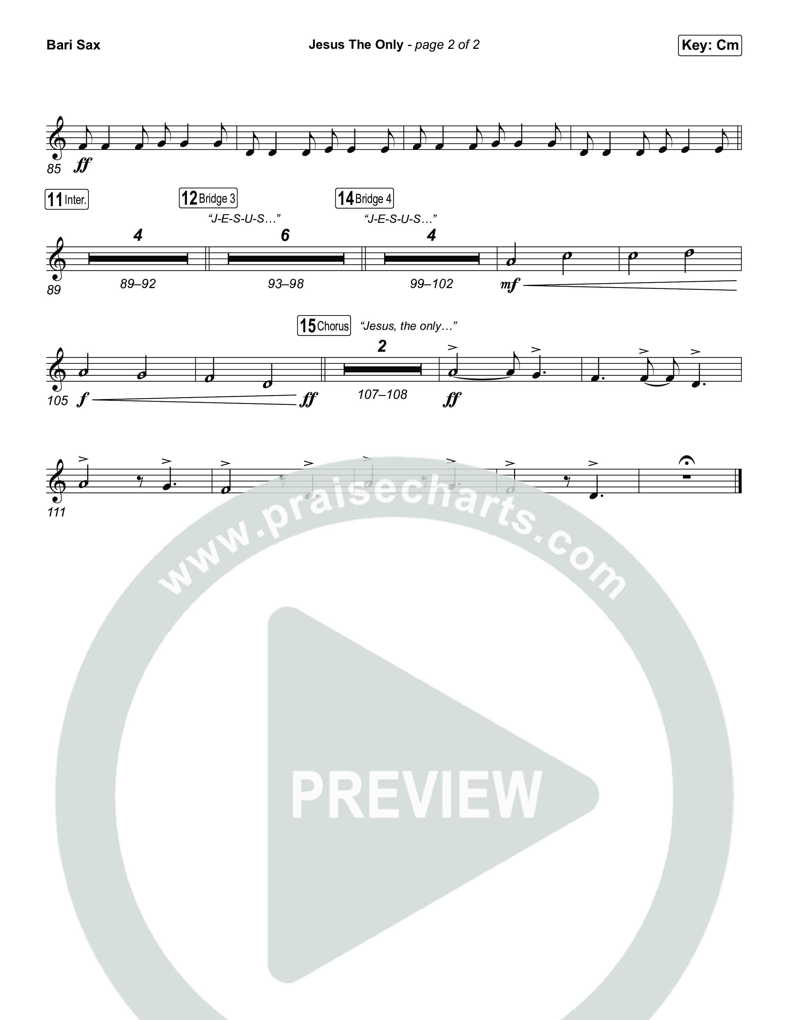 Jesus The Only Bari Sax (Tiffany Hudson / Davide Mutendji)