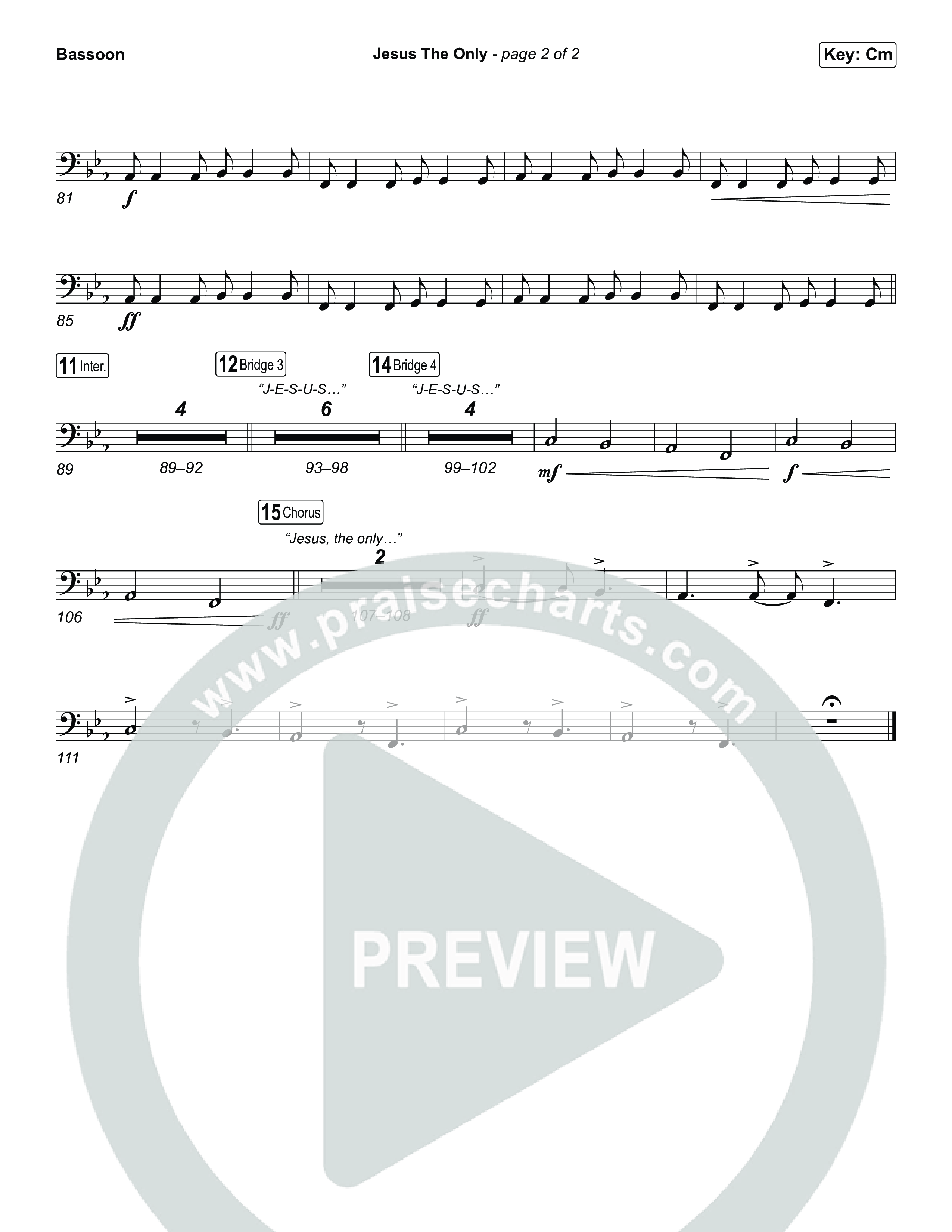 Jesus The Only Bassoon (Tiffany Hudson / Davide Mutendji)