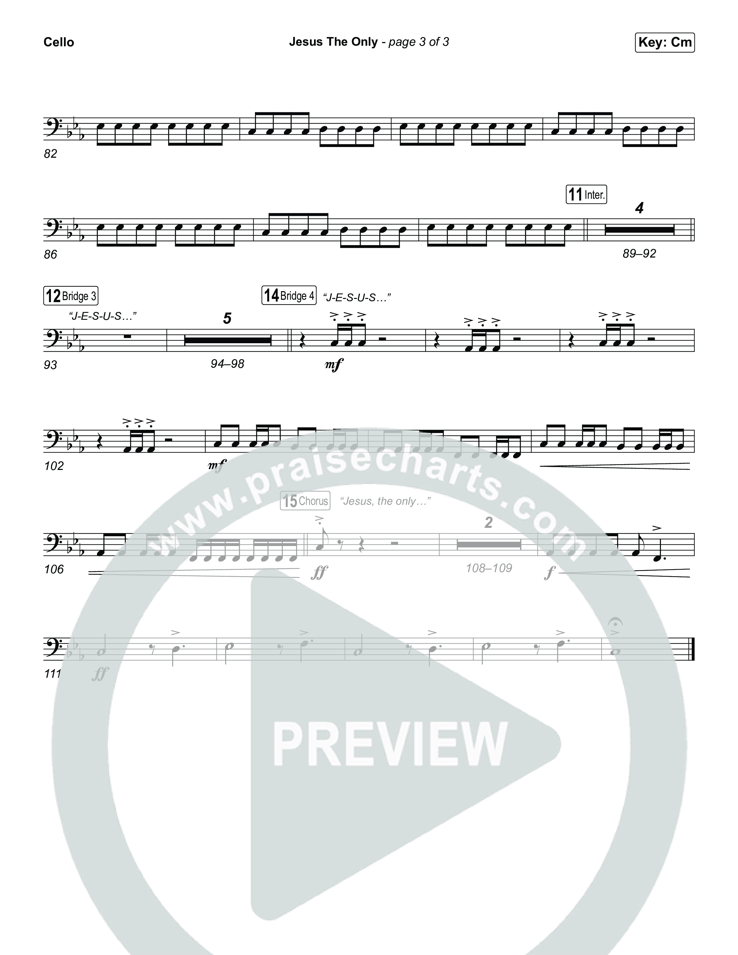 Jesus The Only Cello (Tiffany Hudson / Davide Mutendji)