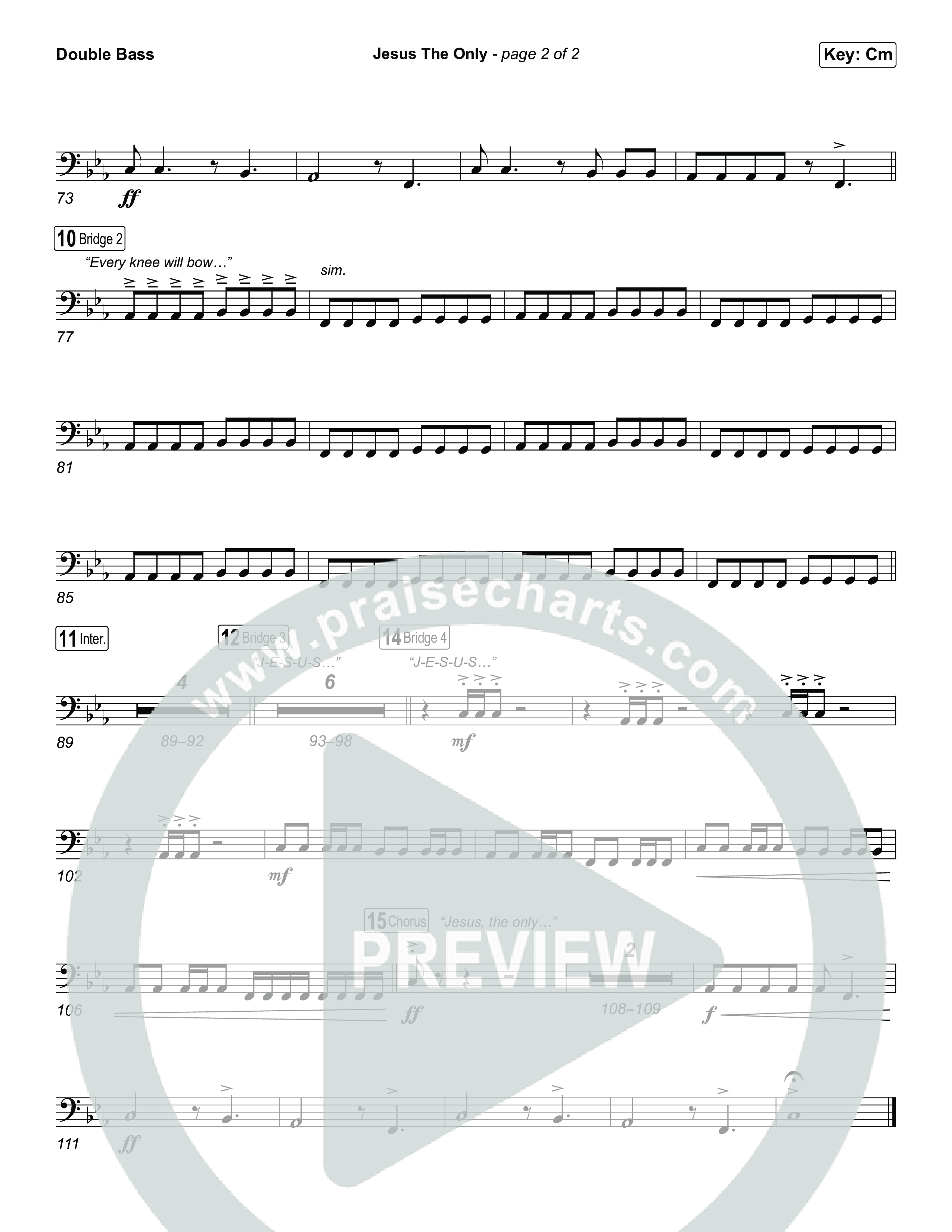 Jesus The Only String Bass (Tiffany Hudson / Davide Mutendji)