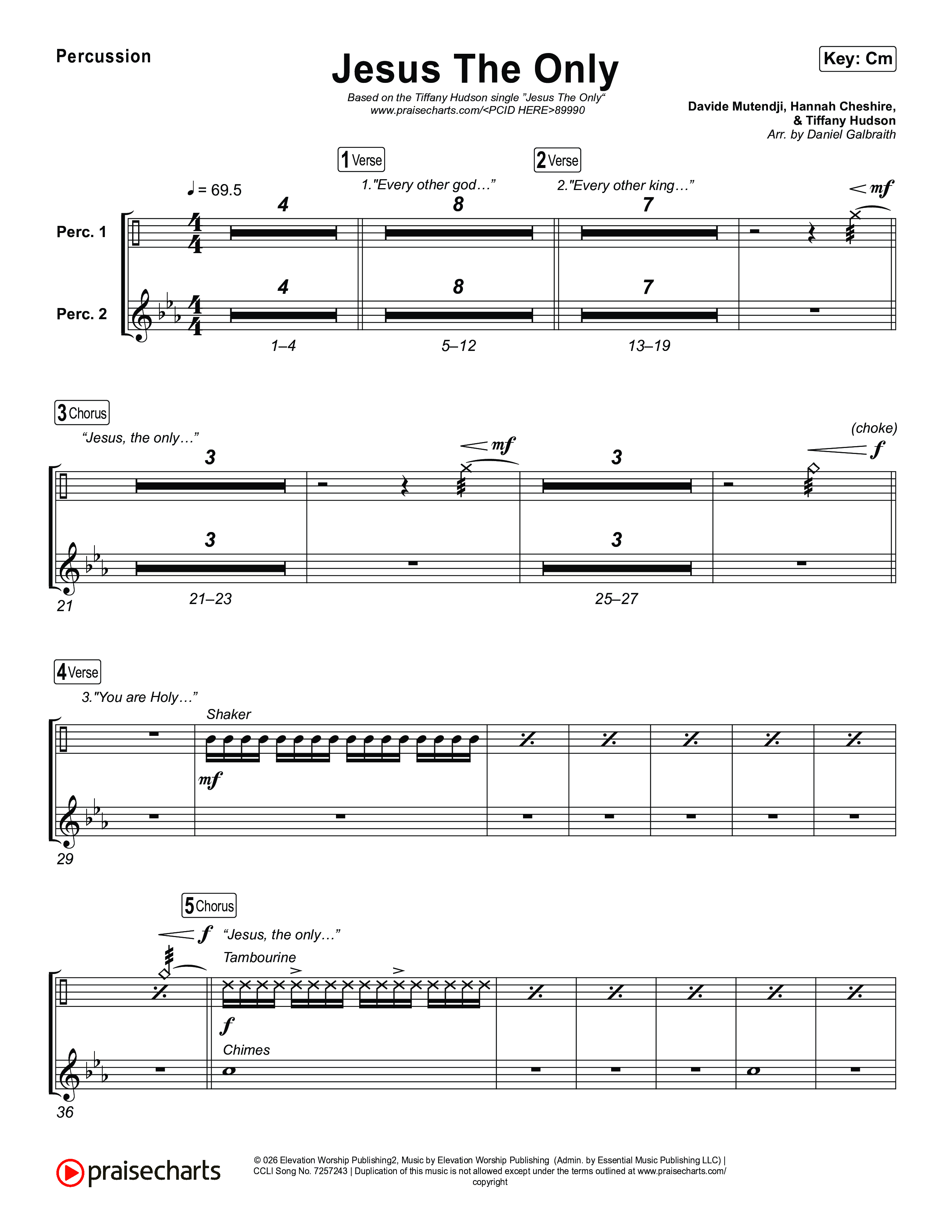 Jesus The Only Percussion (Tiffany Hudson / Davide Mutendji)