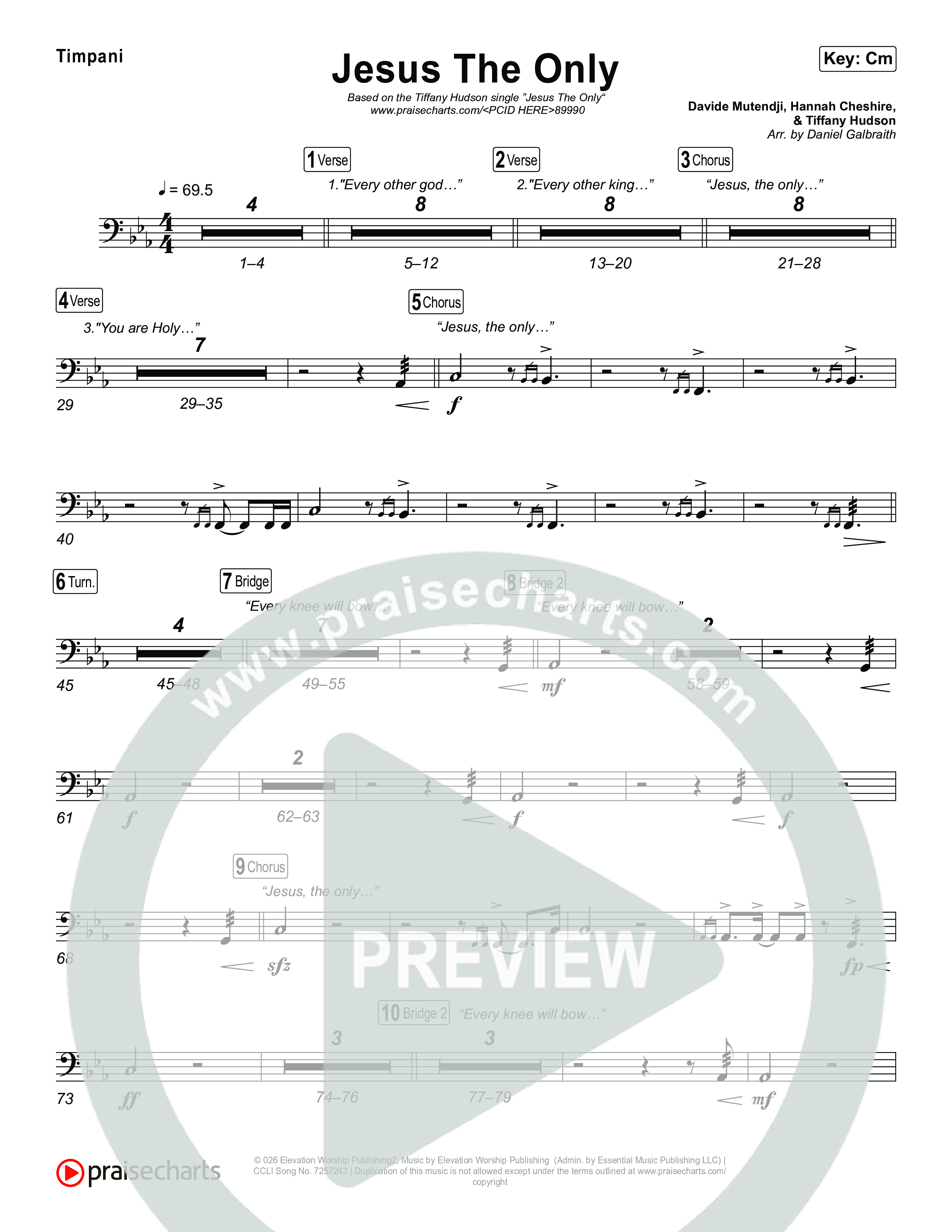 Jesus The Only Timpani (Tiffany Hudson / Davide Mutendji)