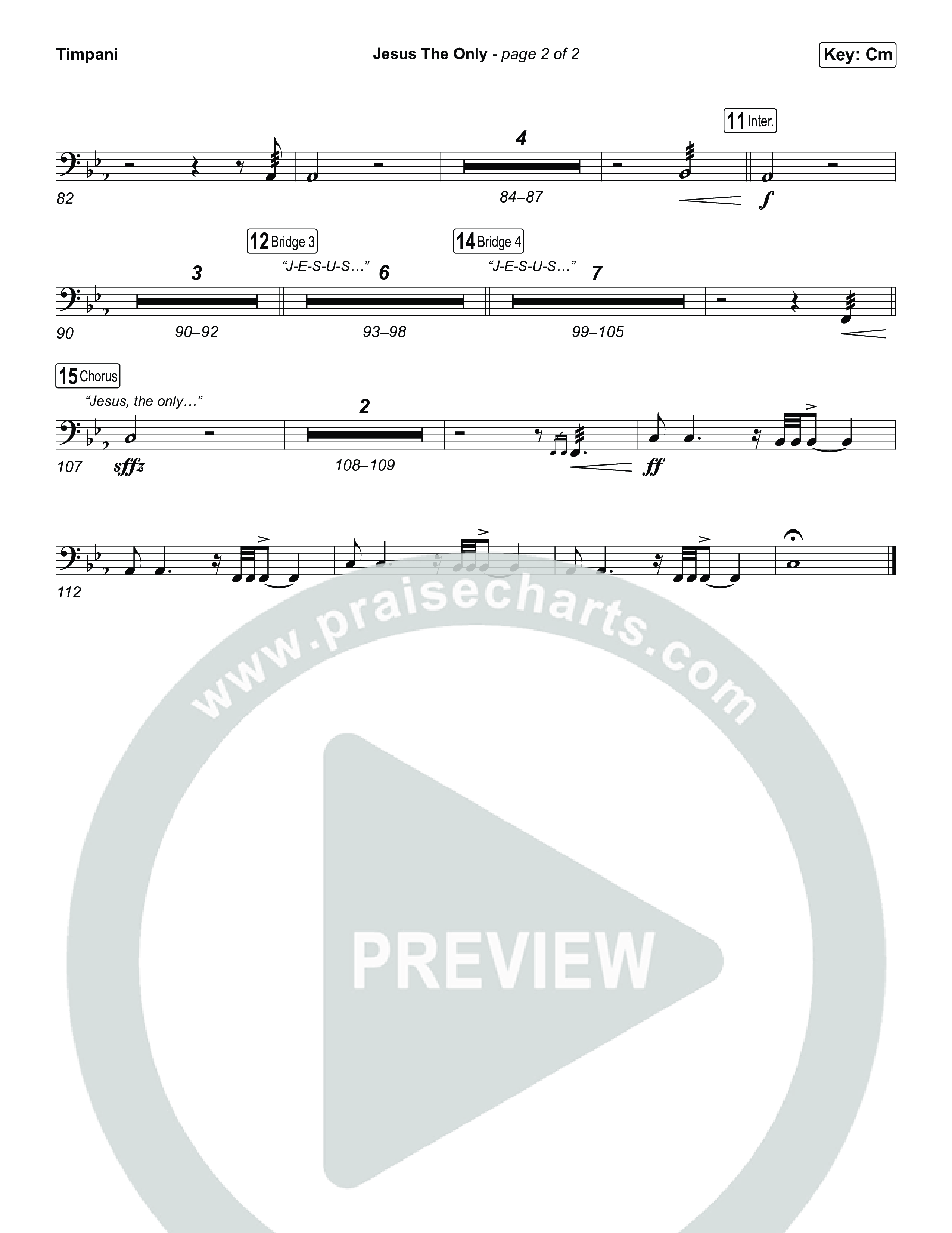 Jesus The Only Timpani (Tiffany Hudson / Davide Mutendji)