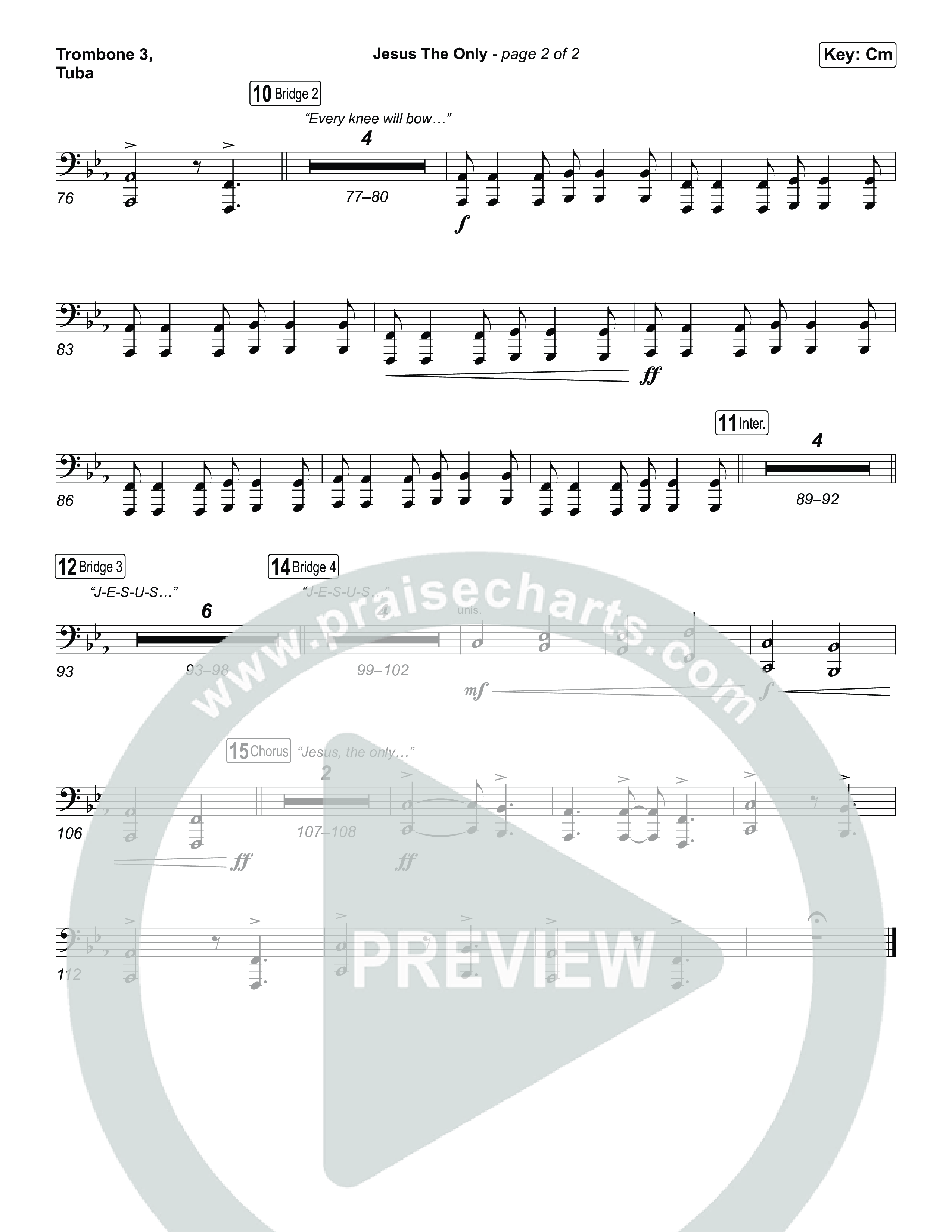 Jesus The Only Trombone 3/Tuba (Tiffany Hudson / Davide Mutendji)