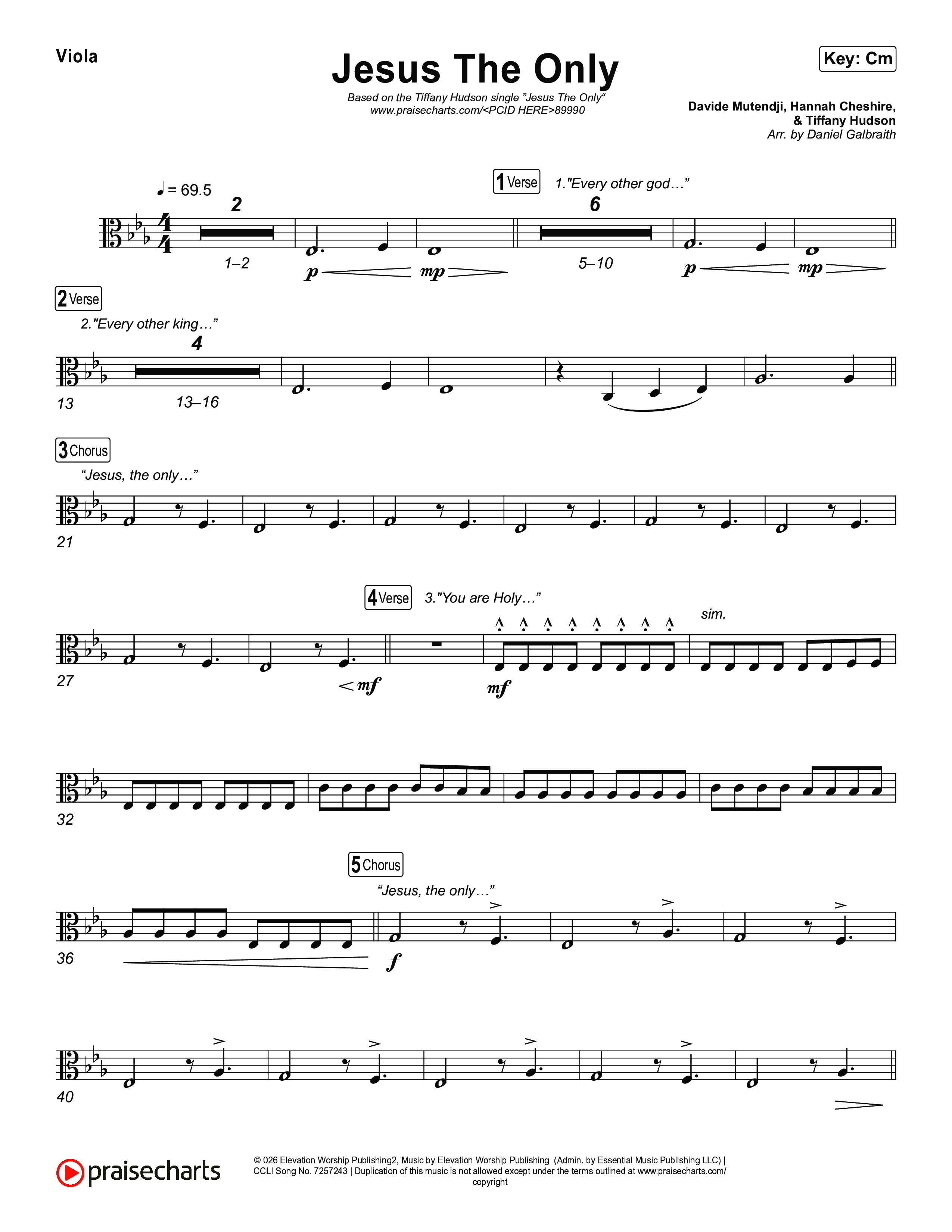 Jesus The Only Viola (Tiffany Hudson / Davide Mutendji)