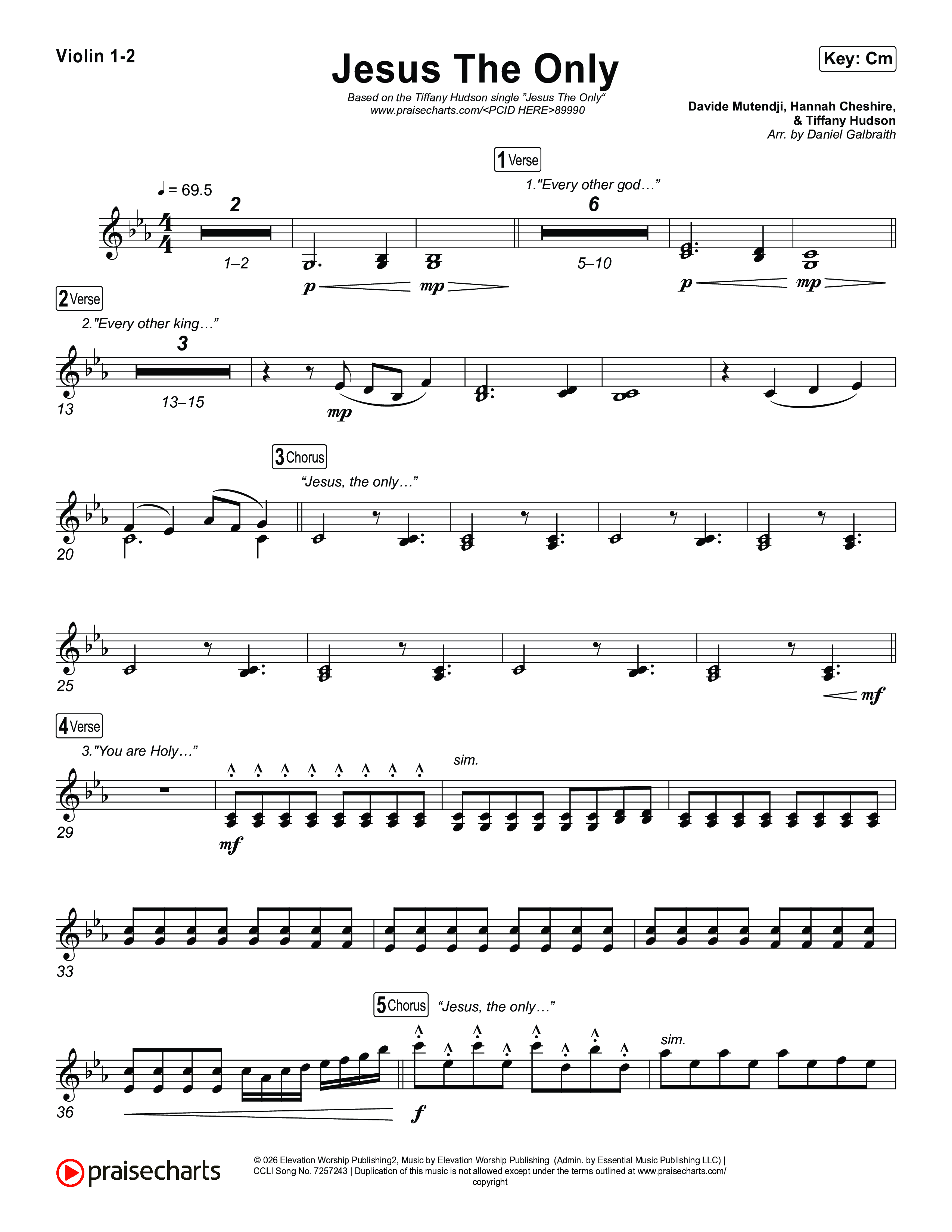 Jesus The Only Violin 1,2 (Tiffany Hudson / Davide Mutendji)