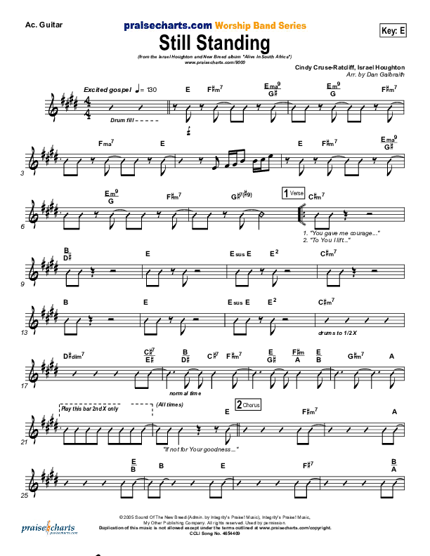 Still Standing Acoustic Guitar (Israel Houghton)