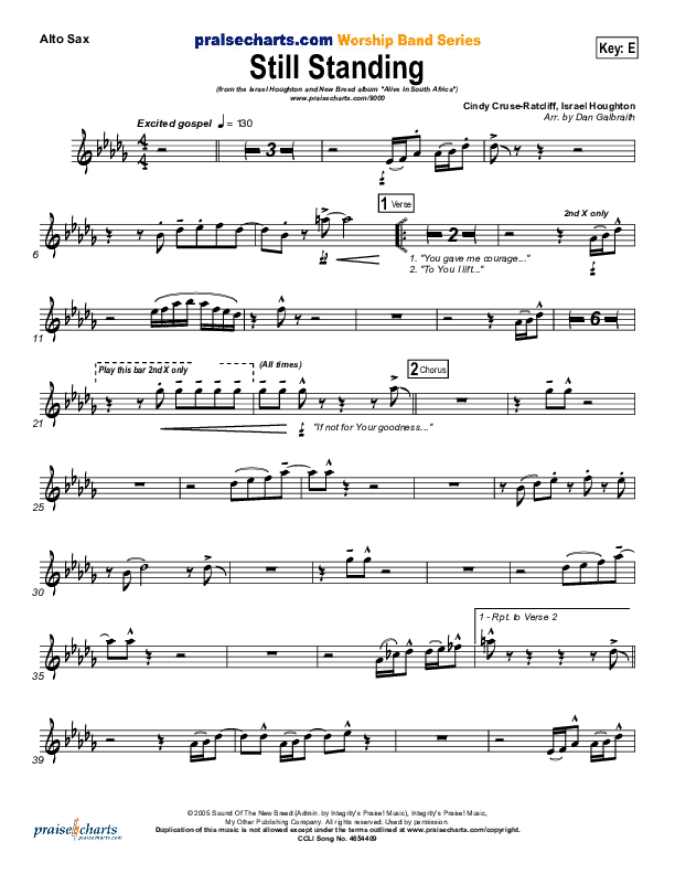 Still Standing Alto Sax (Israel Houghton)