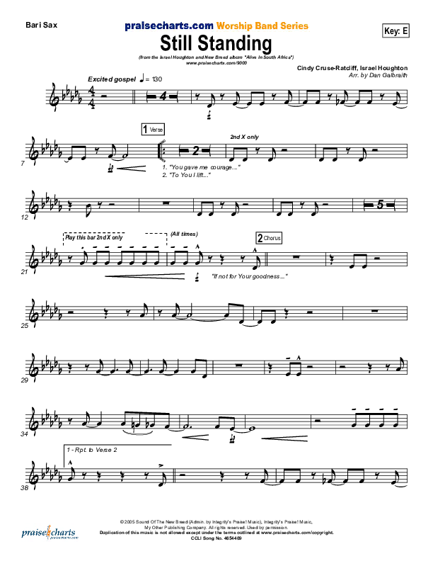 Still Standing Bari Sax (Israel Houghton)