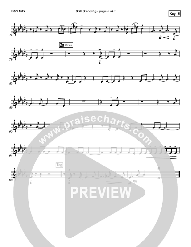 Still Standing Bari Sax (Israel Houghton)