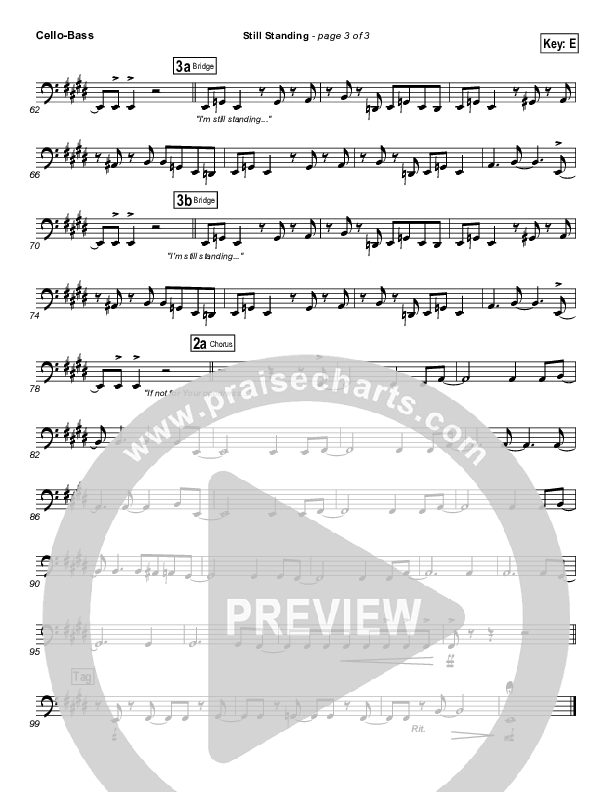 Still Standing Cello/Bass (Israel Houghton)